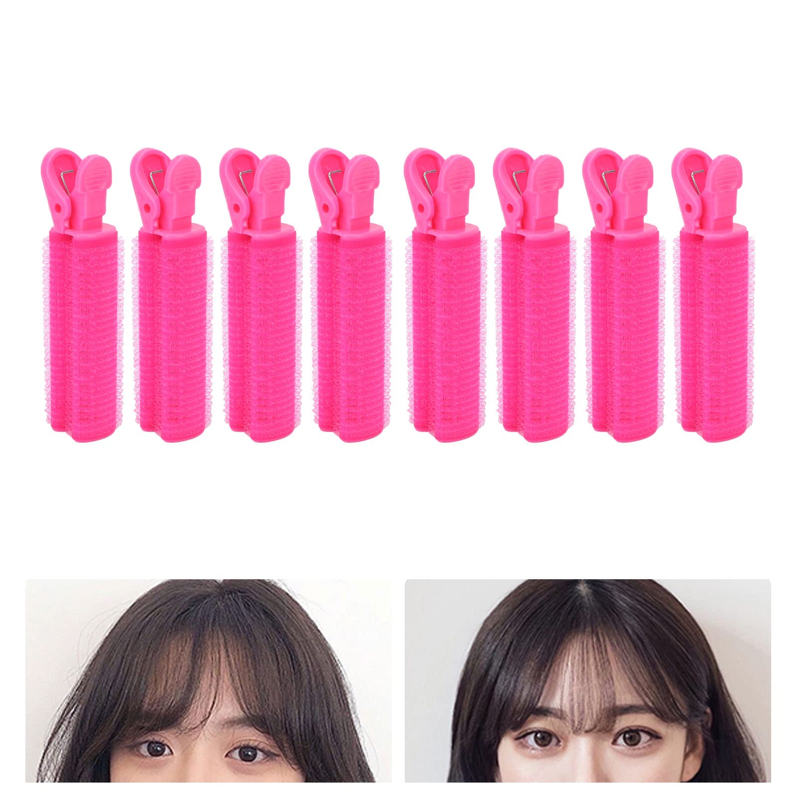 8 Pack Volumizing Hair Root Clips for Curly Hair - Heatless DIY Hair Curler for Long & Short Hair - Self-Adhesive Voluminous Curling Rollers - Fluffy Hair Clips Tool for Salon, Home Styling & Travel