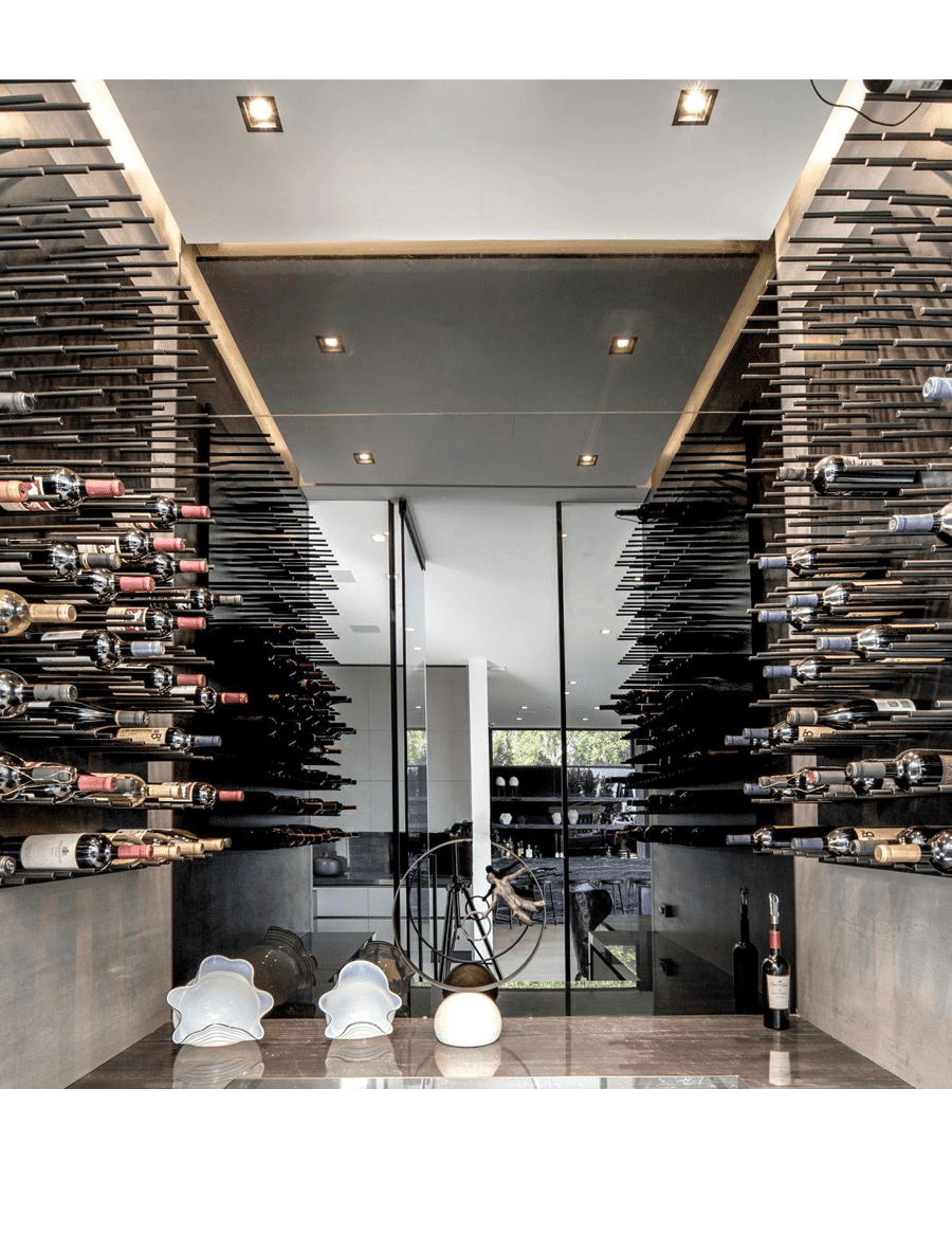 Fusion Wine Wall Panel (Cork Forward) - Dark Finish Holds 9 Bottles - Perfect for Home Bars, Wine Cellars & Kitchen Storage