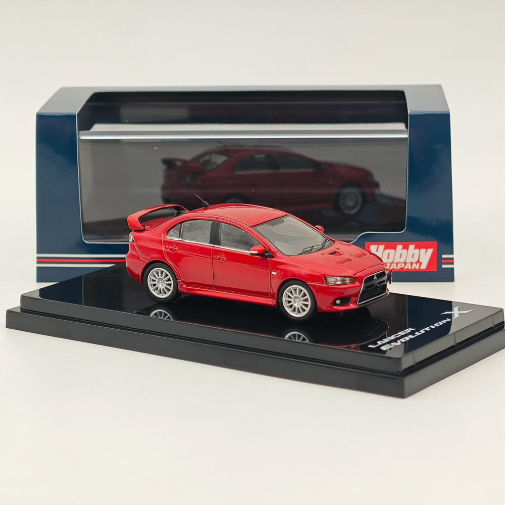 1/64 Mitsubishi Lancer Evolution X Phantom Red Metallic Diecast Model Car - Limited Collector's Edition for Car Enthusiasts & Display - Perfect for Showcases, Gifts, and Racing Collections