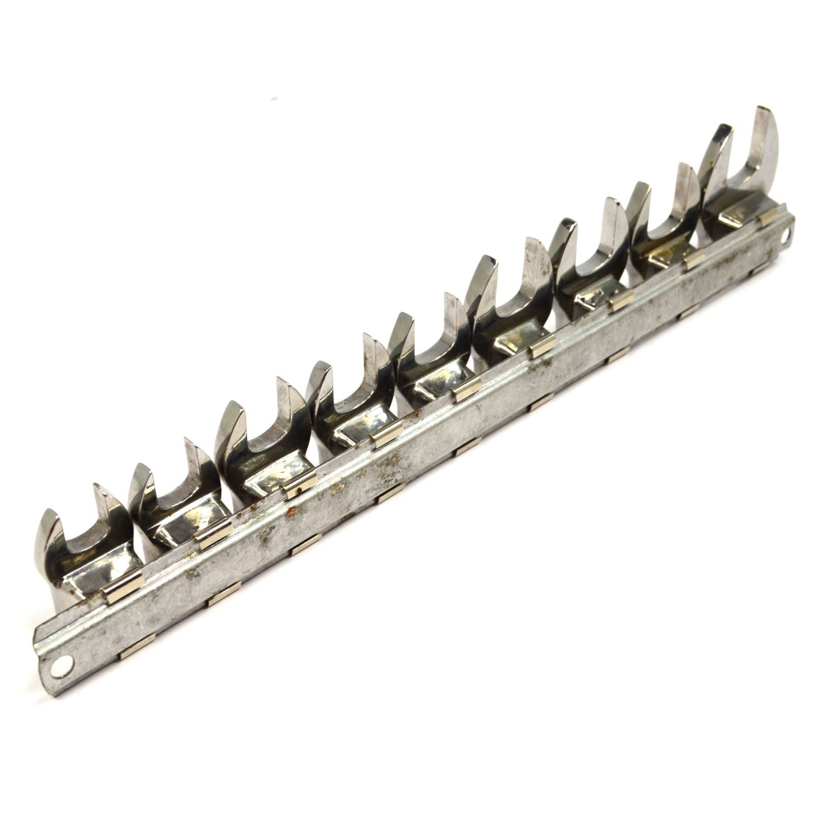 Premium Snap-On Crowfoot Socket Set - 9-Piece Metric Sockets (10mm-18mm) with Rail | FCOM Series | Used Like New | Perfect for Automotive Repairs & DIY Projects