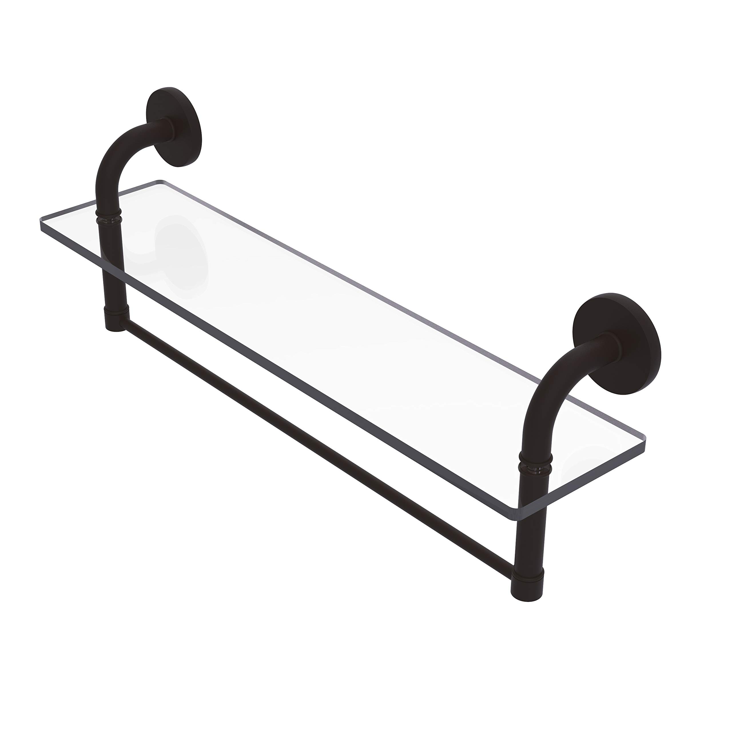 Allied Brass RM-1-22TB Remi Collection 22 Inch Bathroom Vanity with Integrated Towel Bar & Glass Shelf in Oil Rubbed Bronze - Perfect for Modern Bathroom Organization & Luxury Home Decor
