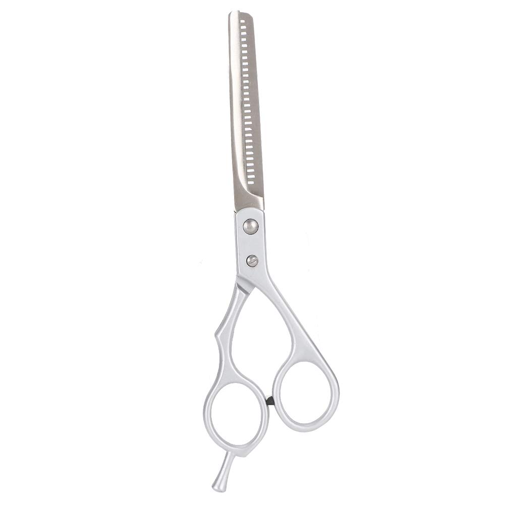 Professional Hair Cutting & Thinning Scissors for Barbers - Sharp Stainless Steel Hairdressing Shears with Ergonomic Handle (Silver) - Perfect for Salon, Home Haircuts & Styling