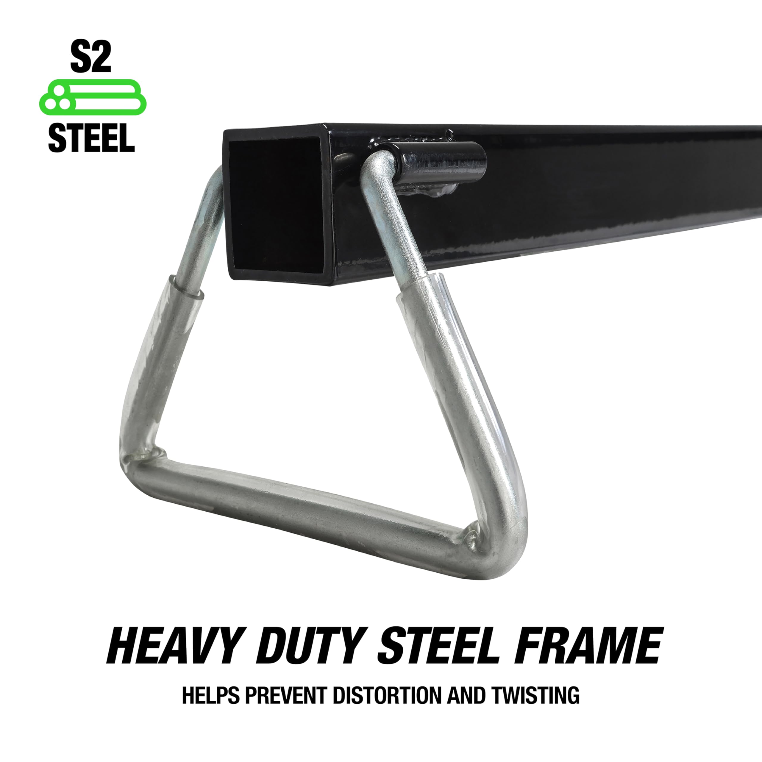 OEMTOOLS 24951 3 Point Engine Support Bar - Heavy Duty Steel Construction, Transverse Engine Support Tool with Two Screw Hooks for Off-Center Loads - Perfect for Engine Repair, Maintenance, and Vehicle Servicing