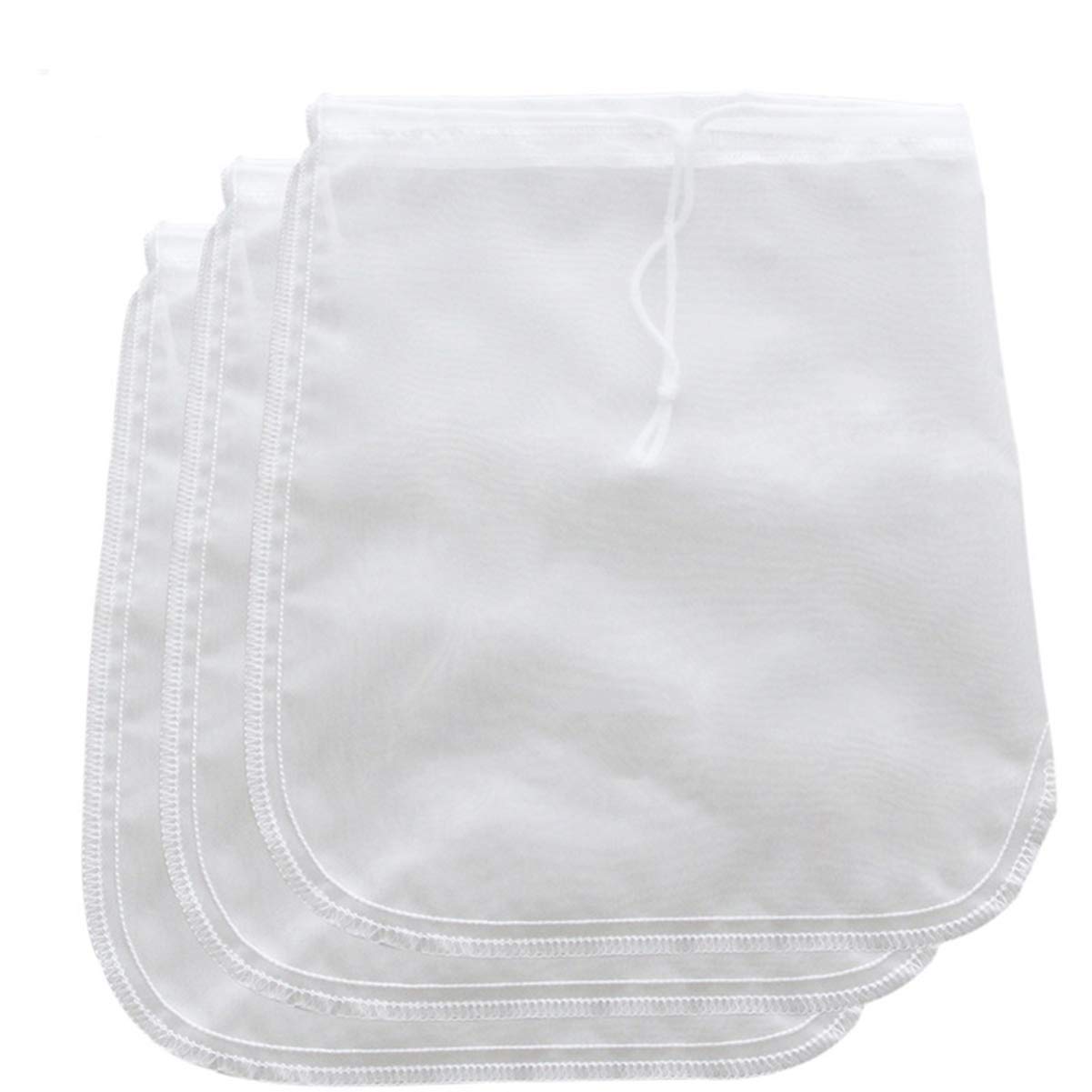 DOITOOL Reusable Mesh Brewing Bag - Yogurt Strainer, Cold Brew Filter, Tea Infuser, Soy Milk Cloth - Food Grade Kitchen Strainer Bag (White) - Perfect for Home Brewing, Cheese Making & Nut Milk Preparation