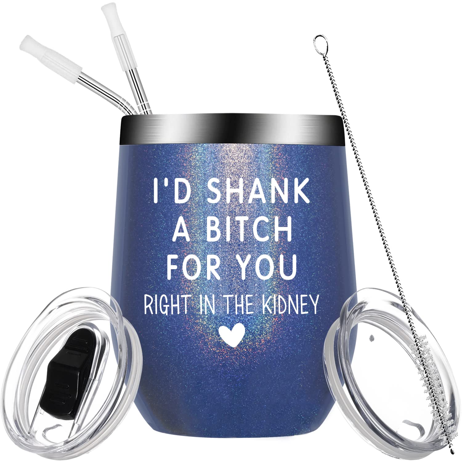 Best Funny Friendship Gifts for Women - Personalized Wine Tumbler for Sister, BFF & Female Friends | Unique Birthday Gift Idea for Her | Perfect for Wine Nights, Girls' Trips & Special Occasions