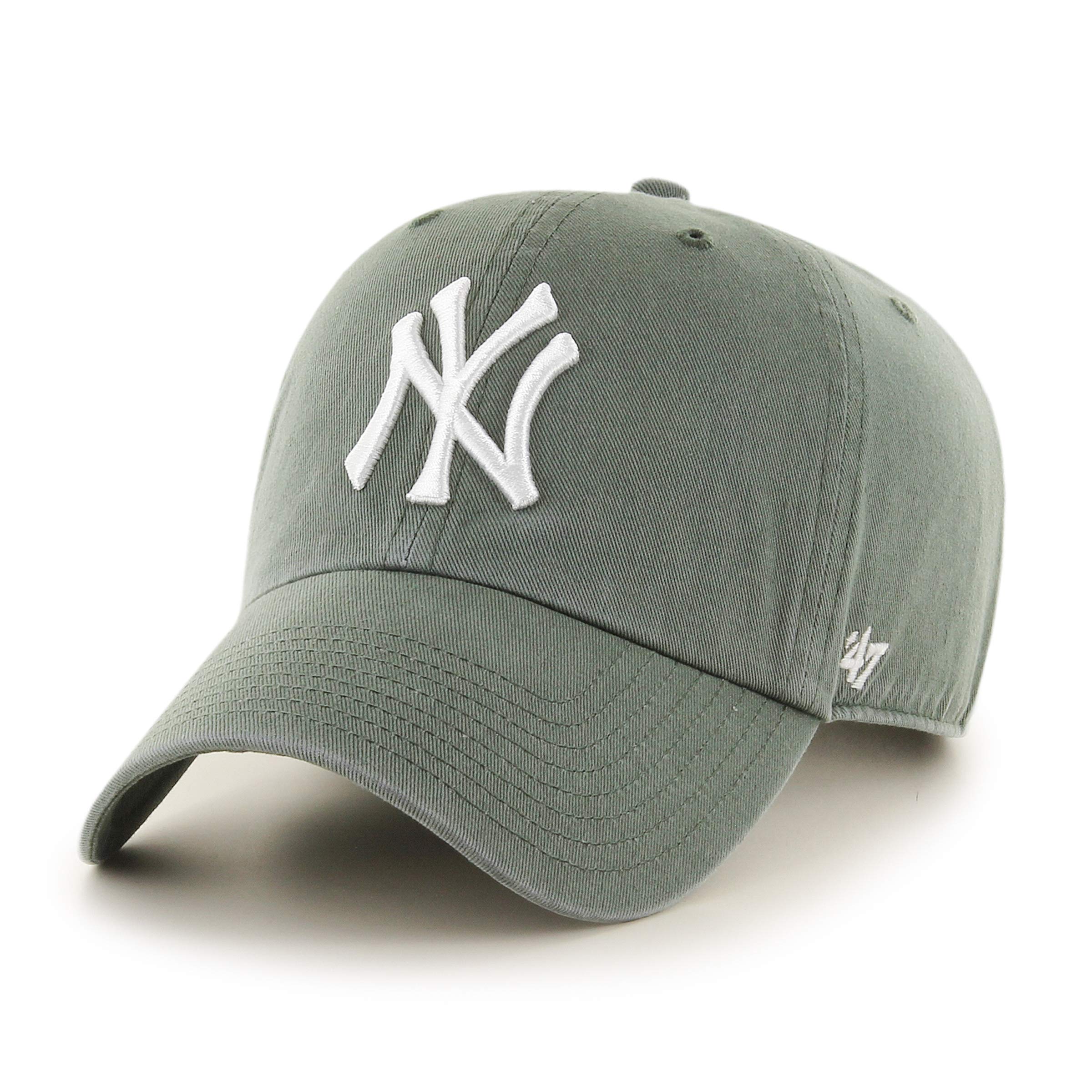 47 Brand MLB Moss Green Primary Logo Adjustable Baseball Cap - One Size Fits All for Men & Women | Perfect for Baseball Games, Outdoor Activities & Casual Wear