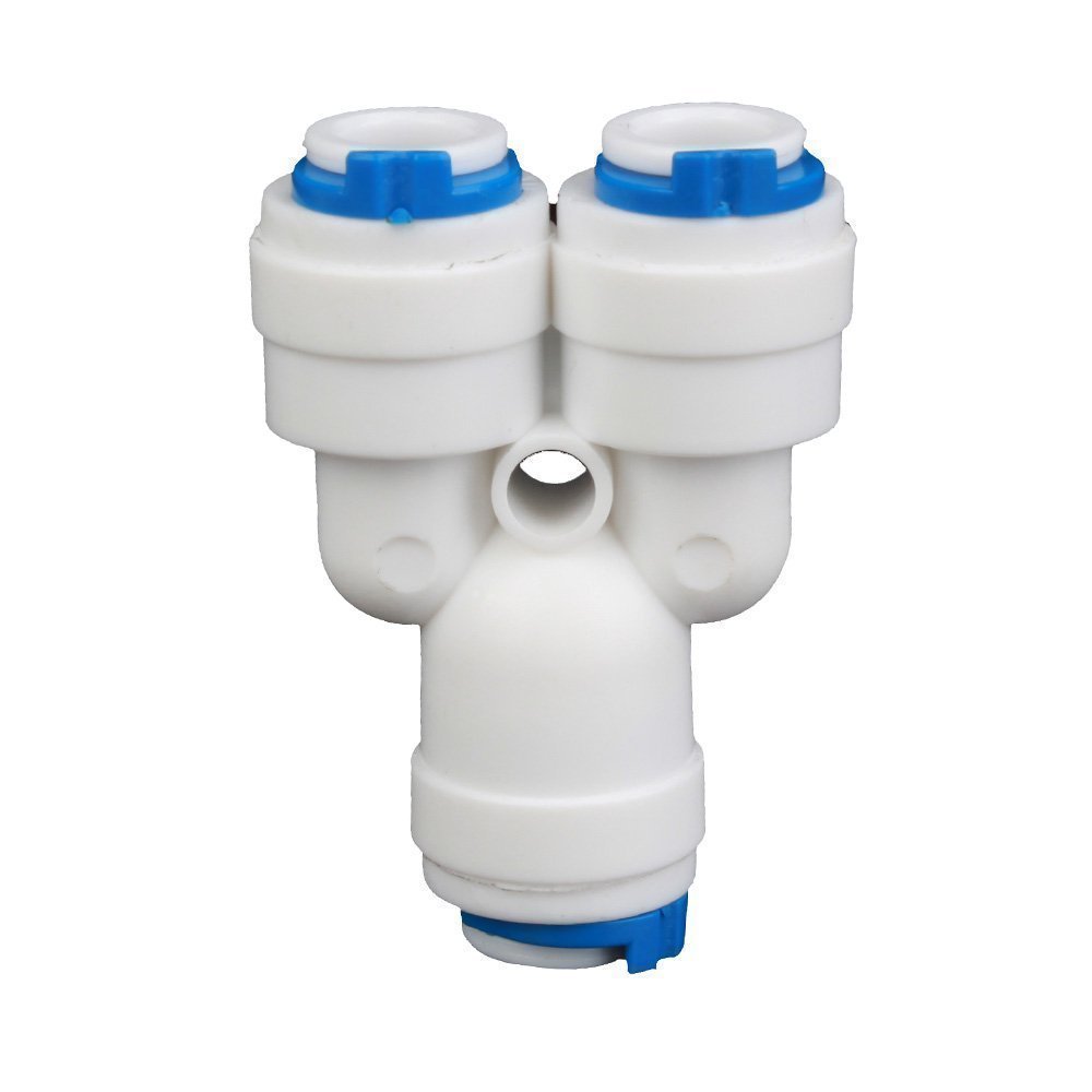 Lemny 1/4 inch OD Quick Connect Push In Water Tube Fitting - 10 Pack with Ball Valve, Y, T, I & L Type Connectors for Hydroponics, Aquariums & Plumbing Systems