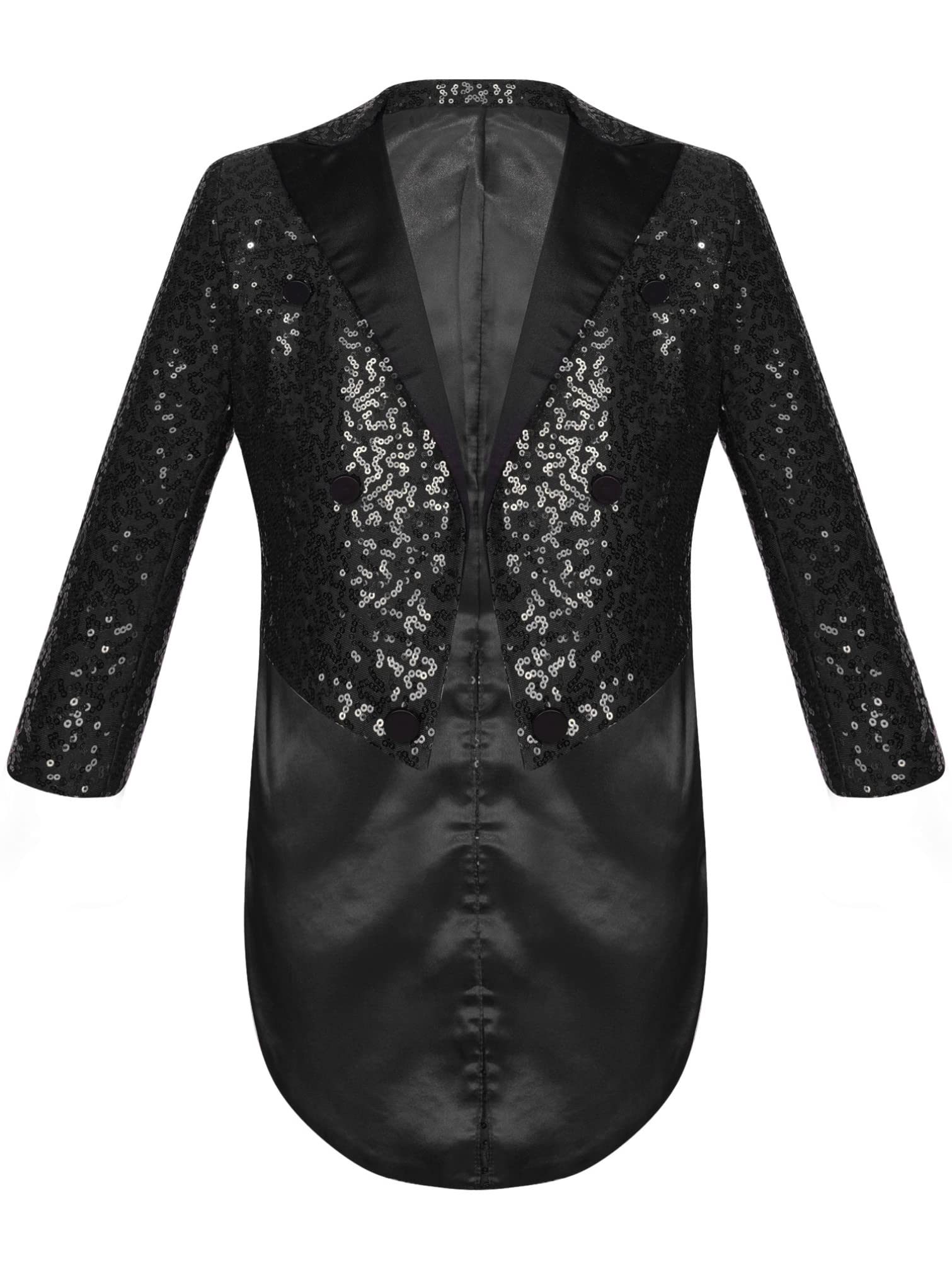 Kids Tuxedo Jacket with Sequin Blazer for Wedding & Party