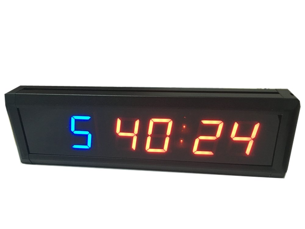 AZOOU Digital LED Wall Clock with Remote Control - Gym Timer, Boxing Stopwatch, Tabata Workout Clock for Fitness Training | Perfect for Home Gym, Boxing Studio & CrossFit Workouts