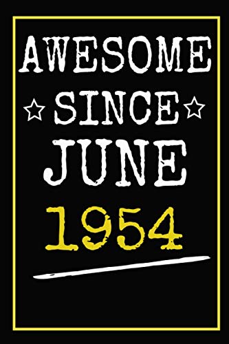 Vintage 1954 Notebook Journal - 66th Birthday Gift for Men & Women, 6x9 Inch 100-Page Lined Writing Notebook - Perfect Birthday Present for Dad, Mom, Boss or Coworker | Great for Journaling, Note-Taking & Gift-Giving Occasions