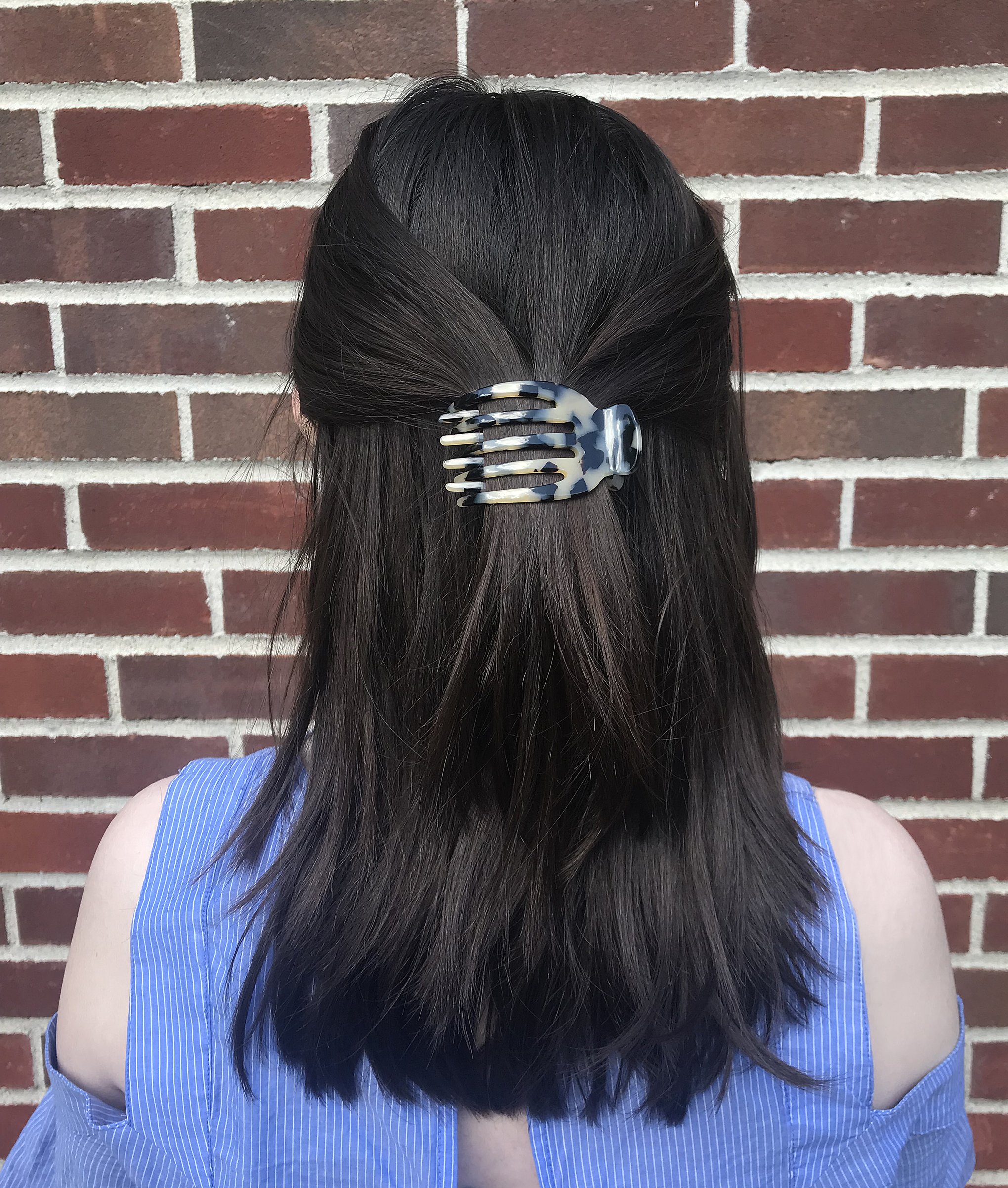 Ficcare Manhattan Yoga Jaw Hair Clips - Ivory Tokyo - Hair Accessories for Women - Perfect for Yoga, Workouts, and Everyday Styling