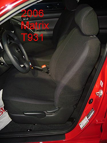Durafit Custom Seat Covers for 2005-2008 Toyota Matrix - Black Velour Front & Back Seat Protectors | Perfect for Road Trips & Daily Commutes