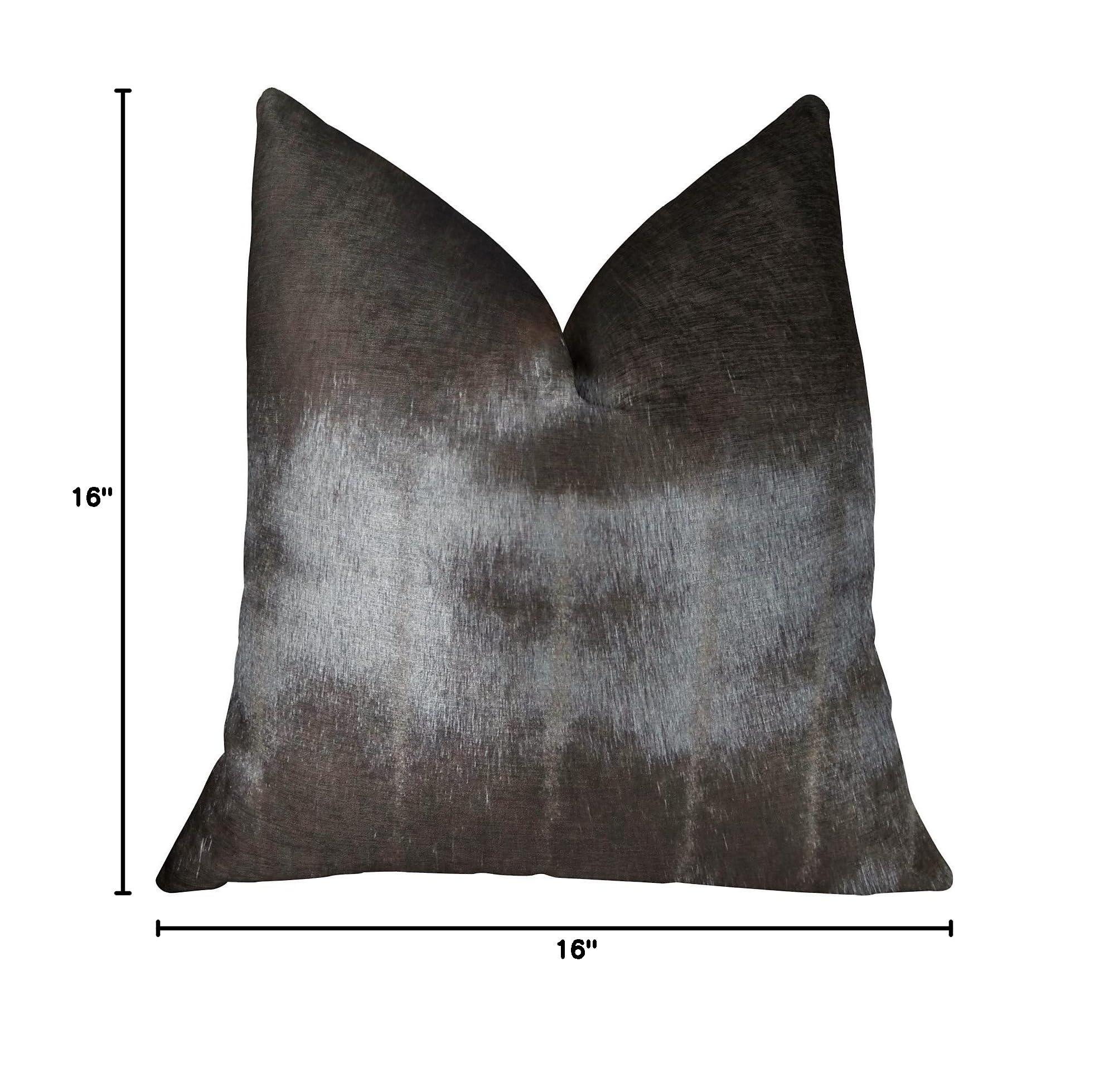 Plutus Silky Brown Mik Handmade Luxury Pillow 16x16 Inch - Premium Soft Bedding for Home, Office & Travel Comfort