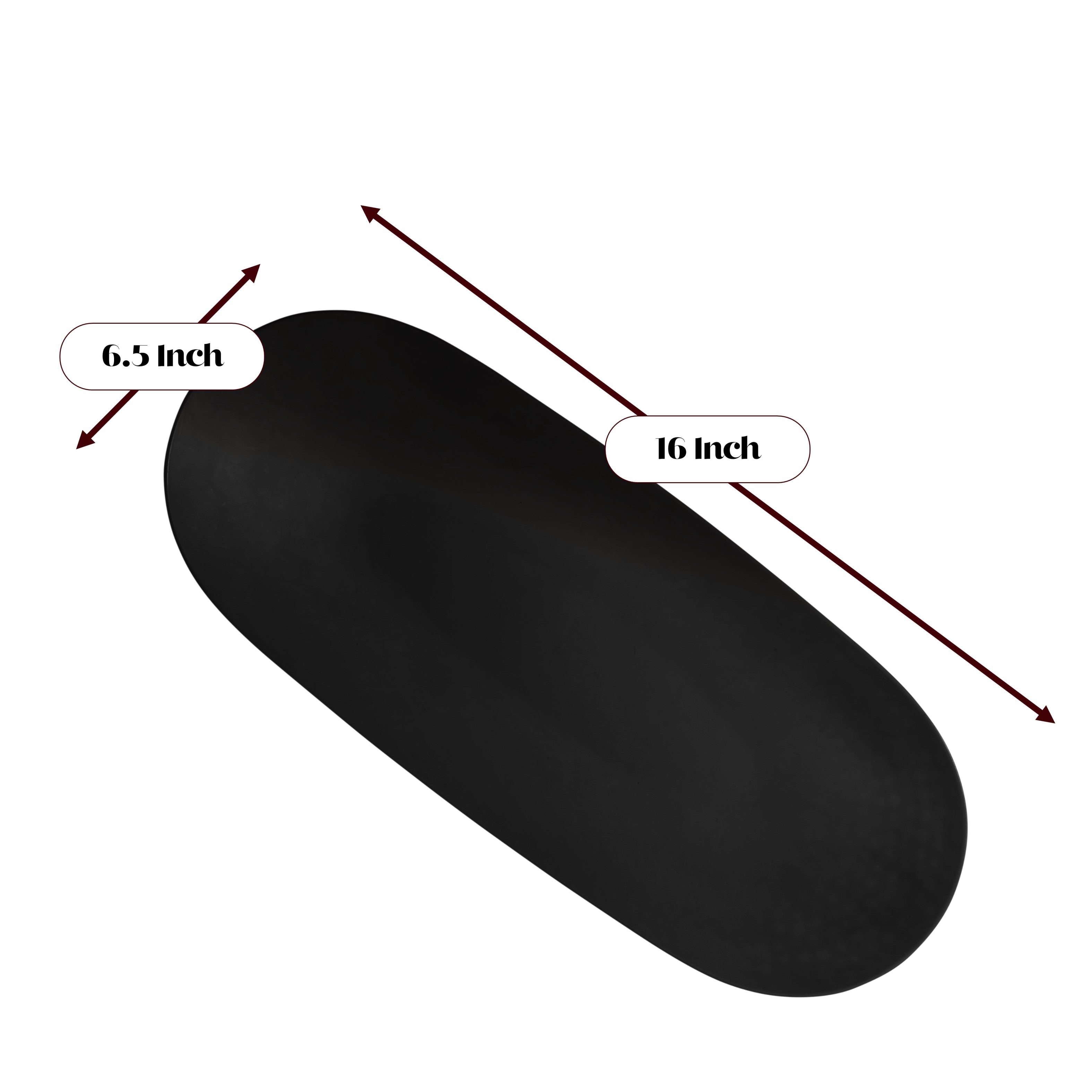 2 Pack Black Plastic Oval Pebbled Serving Dishes - Elegant Appetizer Plates for Parties, Weddings, and Home Entertaining