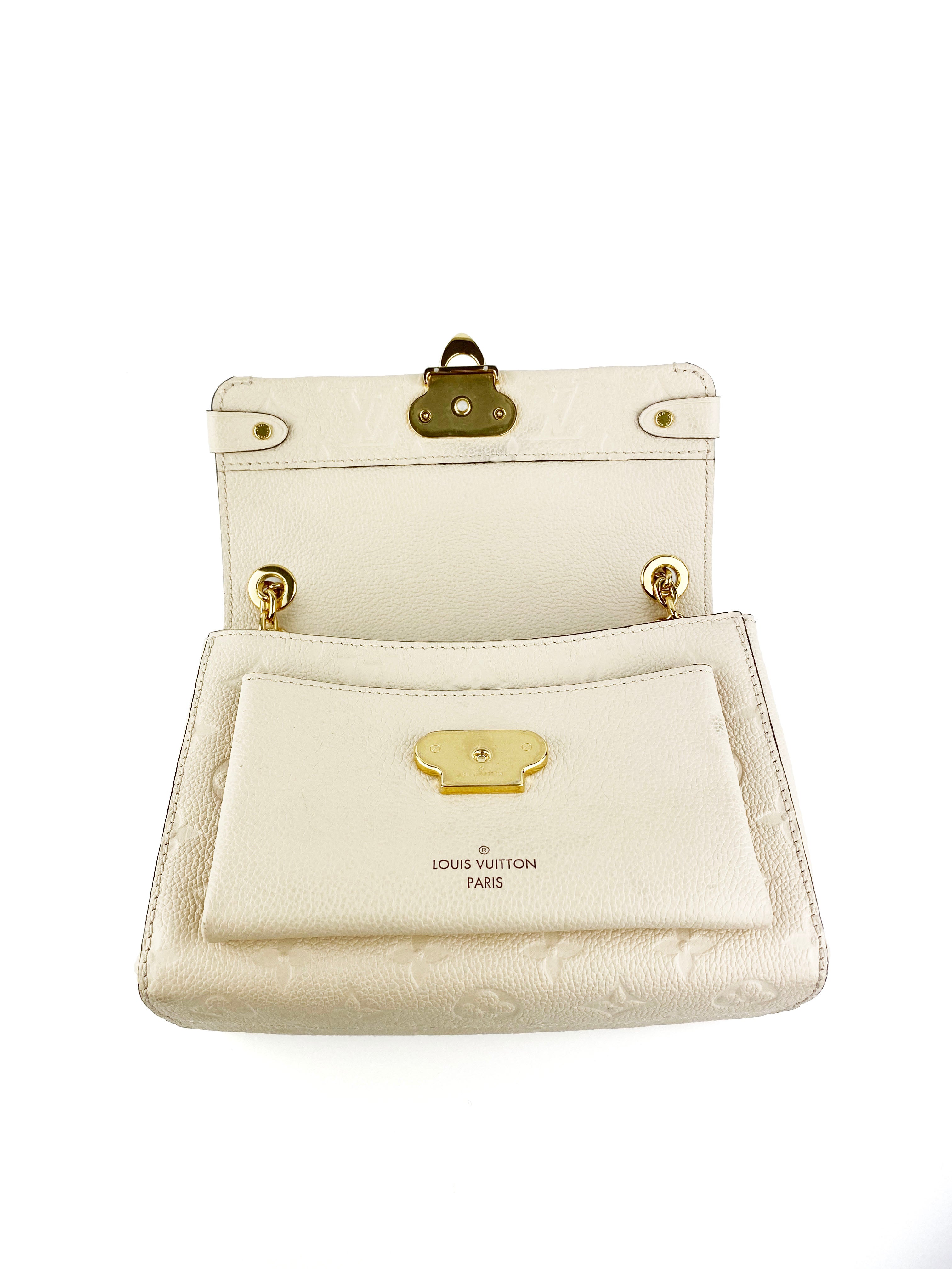 Authentic Louis Vuitton Beige Vavin BB Crossbody Bag - Luxury Leather Handbag for Women, Perfect for Date Night & Office Use