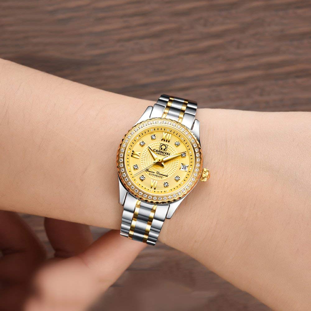Gosasa Women's Automatic Watch - Stainless Steel Analog Dress Watch with Waterproof Design for Fashion & Luxury | Perfect for Office, Party, and Everyday Wear