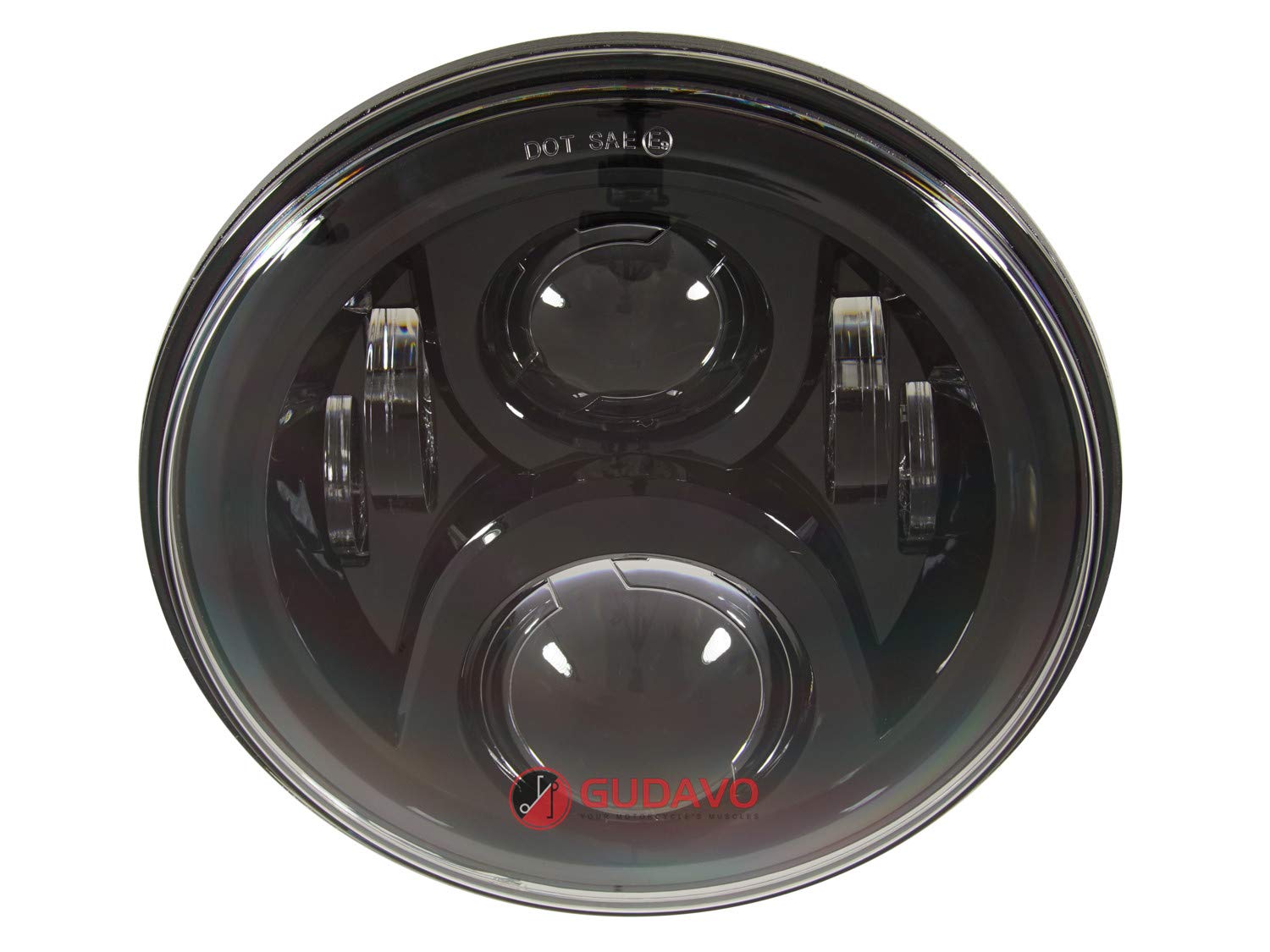 7 Inch Super Bright LED Headlight with Anti-Scratch Lens - Osram Headlamp Compatible for Harley Davidson, Jeep Wrangler JK LJ CJ - Perfect for Night Off-Roading & Urban Commuting