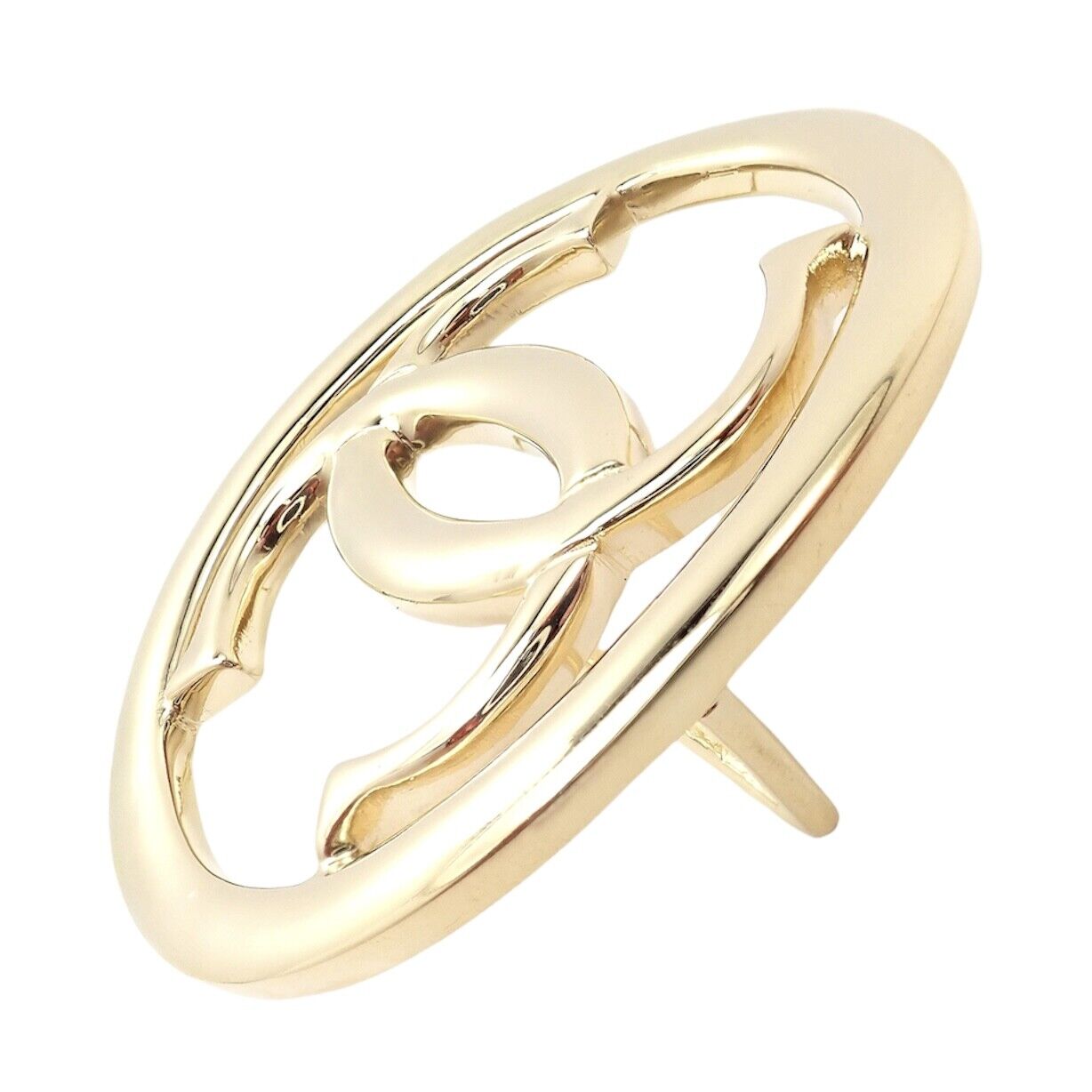 Authentic Cartier 18k Yellow Gold Signature Classic Large Double C Belt Buckle - Luxury Designer Buckle for Belts, Perfect for Formal Events & High-End Fashion Accessories