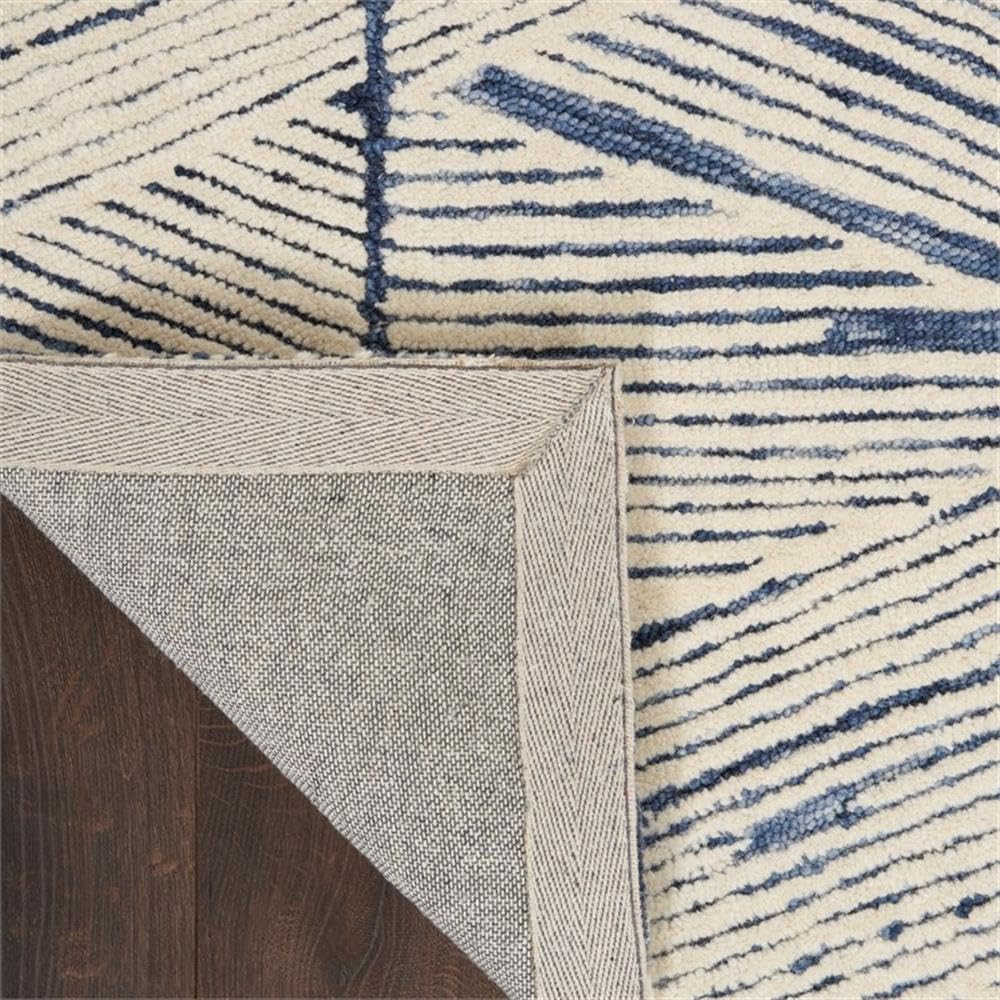 Nourison Vail Abstract White Blue 2'3