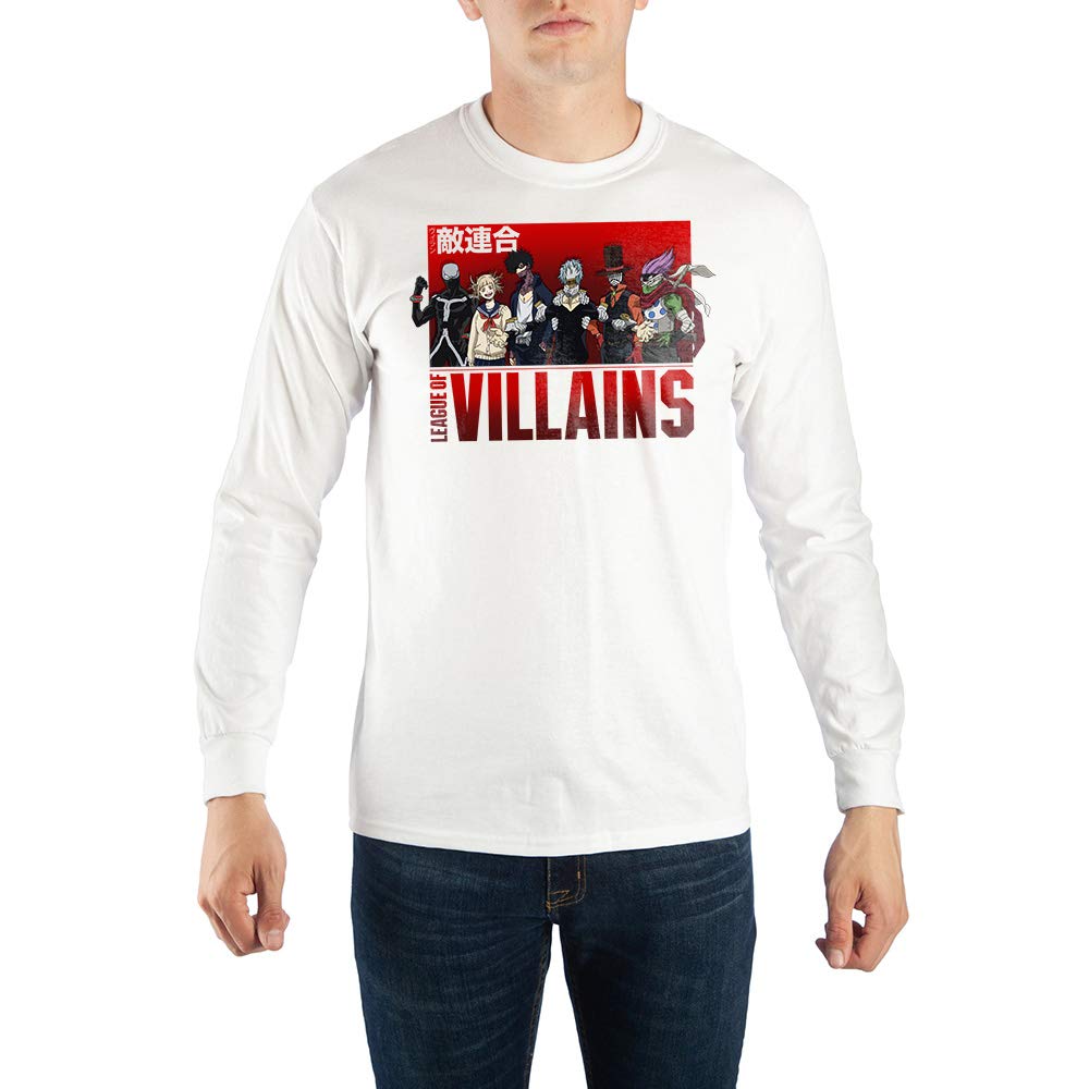 My Hero Academia League of Villains Anime T-Shirt for Men - White Cotton Graphic Tee for Cosplay, Anime Conventions & Casual Wear