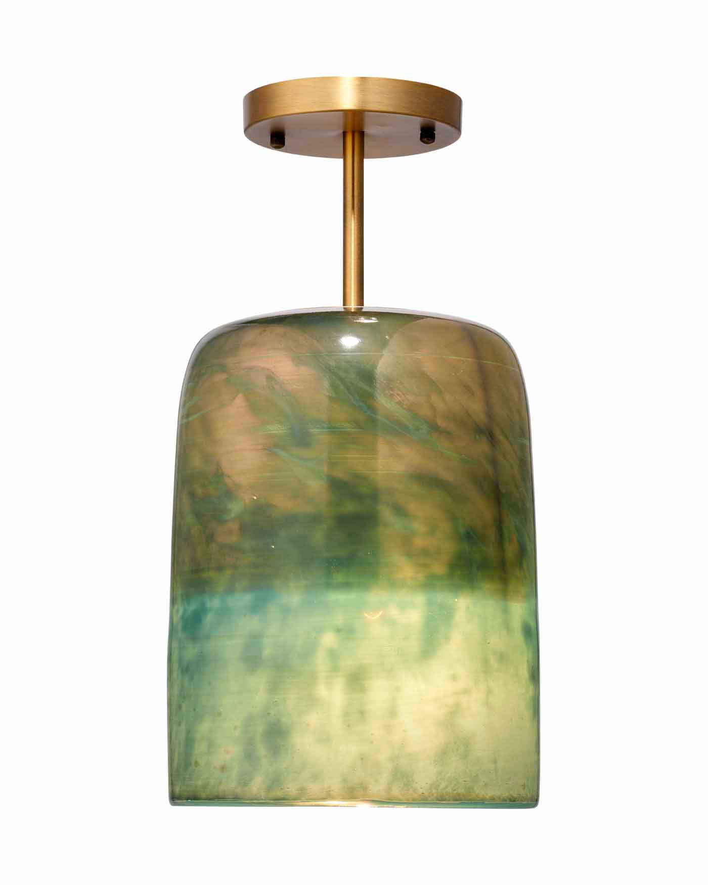 Vapor Semi Flush Mount Ceiling Light in Aqua Blue - Perfect for Bedroom, Kitchen, or Hallway Lighting