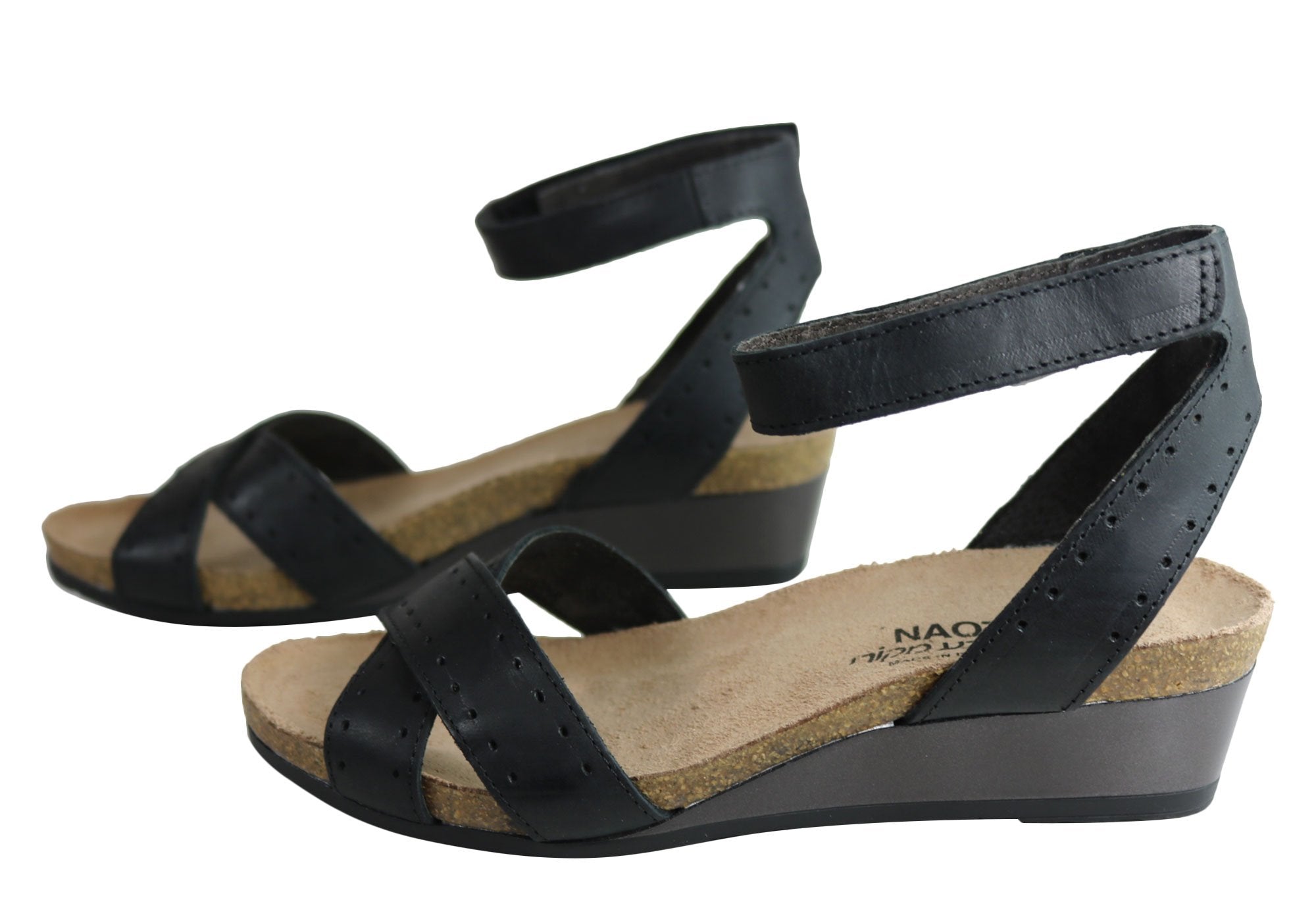 Naot Women's Comfortable Leather Wedge Sandals - Stylish & Supportive Footwear for Walking, Travel & Summer Outfits