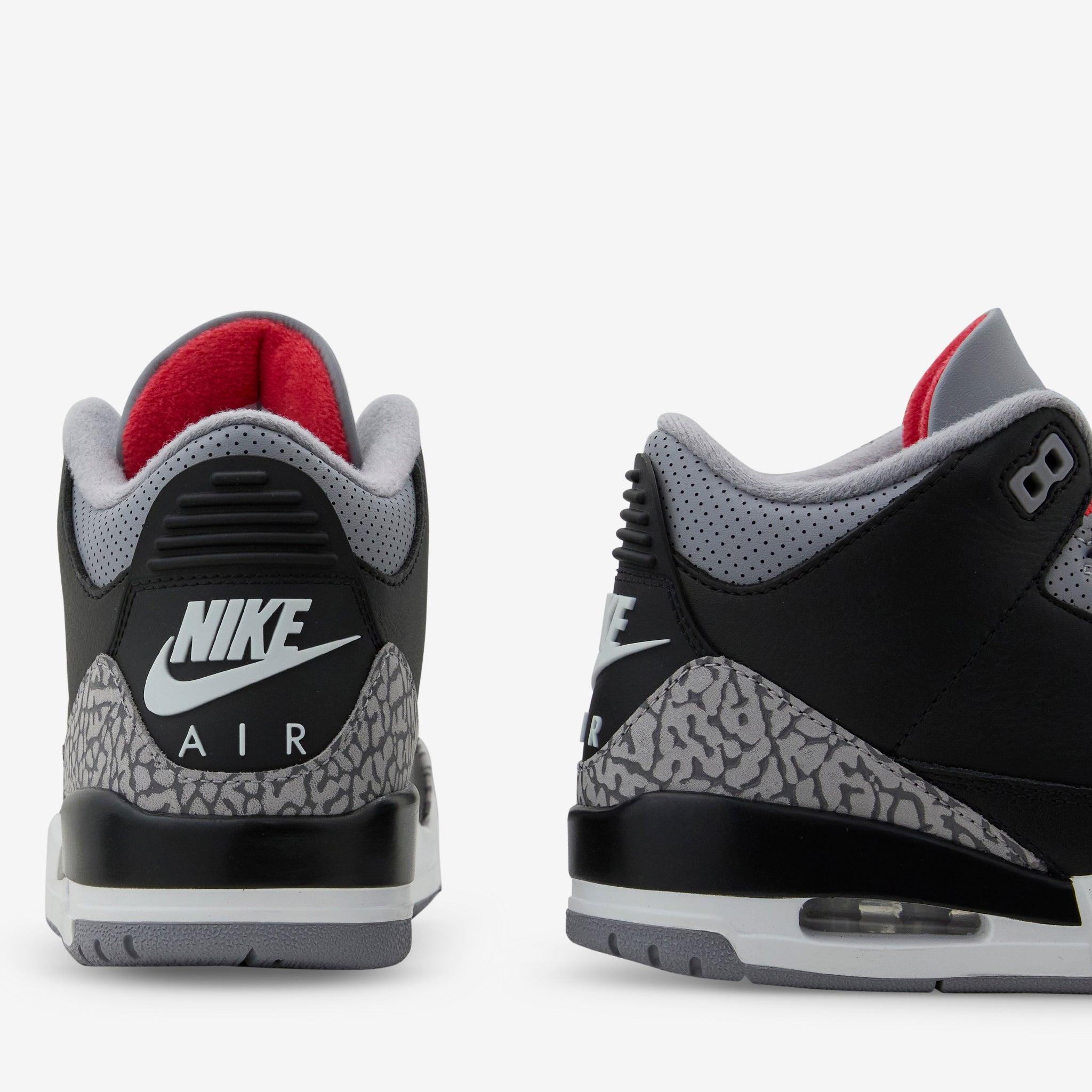 Grade School Air Jordan 3 Retro Sneakers - Black/Fire Red/Cement Grey/Summit White - Basketball Shoes for Kids - Perfect for School, Sports & Casual Wear