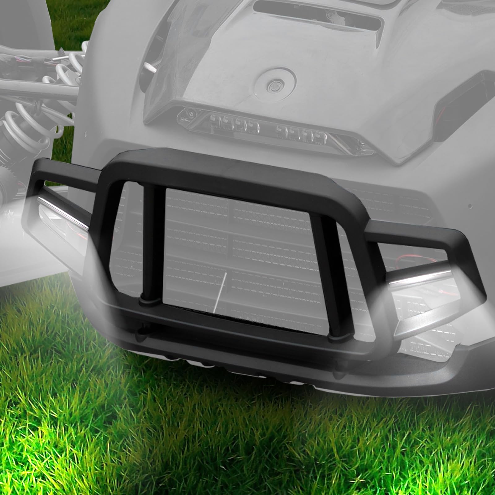 Can Am Ryker 600 900 Rally Front Bumper Guard with LED Lights - UTV PRO Vehicle Protection Brush Guard with LED Accent Lights - Replacement for OEM #219401108 - Perfect for Off-Roading & Night Riding