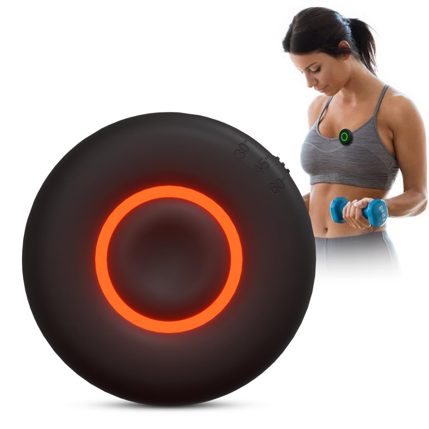 Rest Time Fitness Timer - Digital Countdown Gym Timer & Stopwatch with Vibration Alert, Compact Rechargeable Workout Timer for Boxing, HIIT, Yoga, and Gym Training