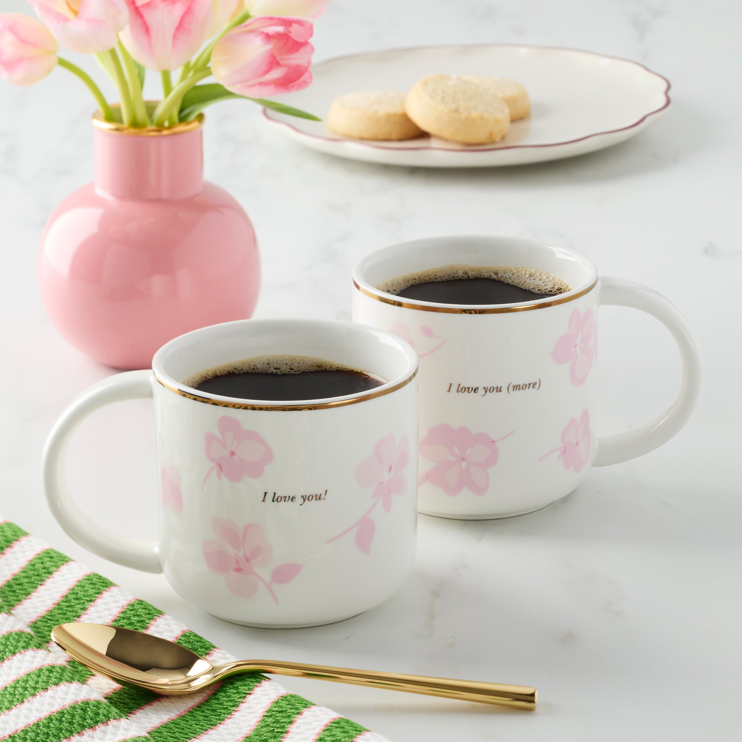 Vibrant Spring Pansies Ceramic Coffee Mugs Set of 2 - Floral Tea Cups for Home, Office & Garden - Perfect for Morning Coffee, Afternoon Tea & Gift Giving