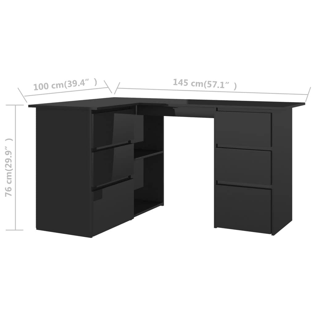 Modern Corner Desk for Home Office & Study - 57.1