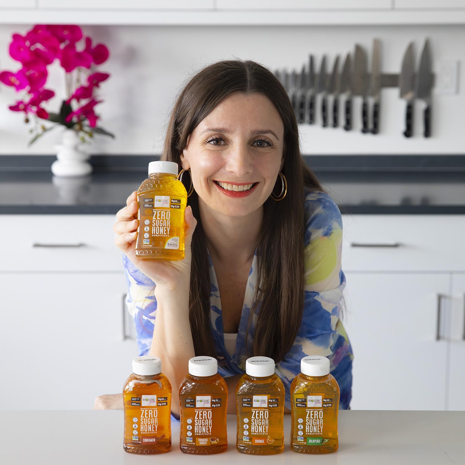 Wholesome Yum Zero Sugar Honey Substitute (Keto Honey) - Natural Sugar Free Honey Alternative with Monk Fruit & Allulose - Zero Net Carbs, Non-GMO, Gluten-Free, No Aftertaste (11 oz) - Perfect for Keto Baking, Coffee Sweetener & Healthy Recipes