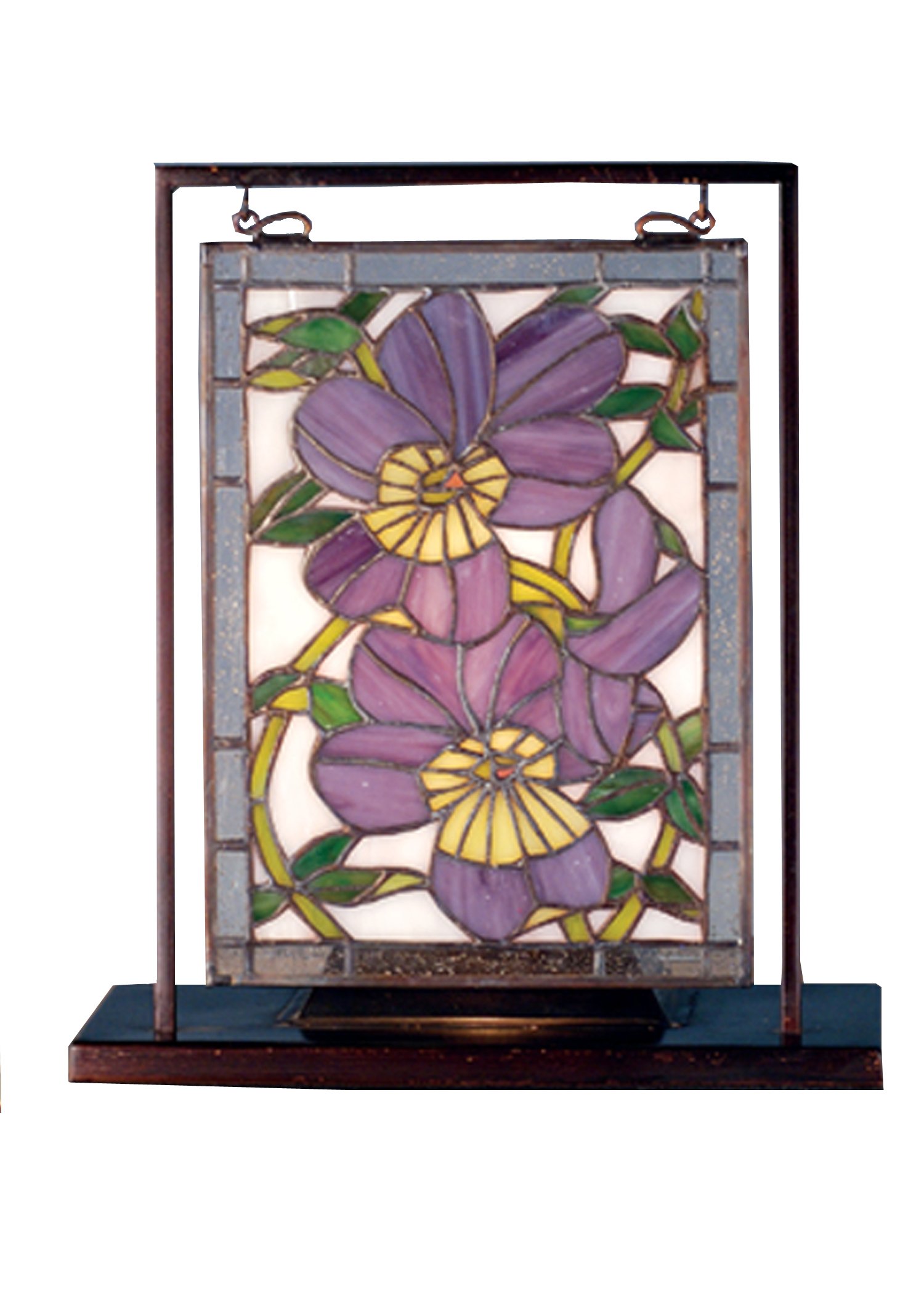 Floral Pansies Lighted Mini Table Lamp - Decorative Nightstand Light for Bedroom, Living Room & Office - Perfect for Reading, Relaxation & Ambiance