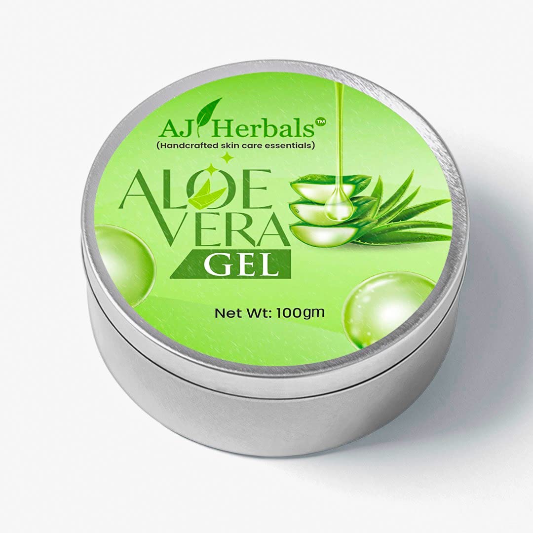 Natural Aloe Vera Gel for Face & Body - Paraben & Sulfate Free, Fragrance Free, Handmade Skin Care Moisturizer (100g) | Hydrates, Soothes Sunburn & Redness, Perfect for Daily Skincare & After Sun Care
