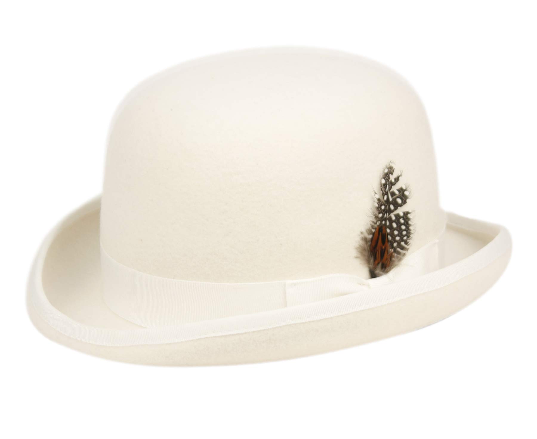 Epoch Men's Wool Felt Derby Hat for Men - Classic Vintage Style Fedora Dress Hat for Formal Occasions & Outdoor Events