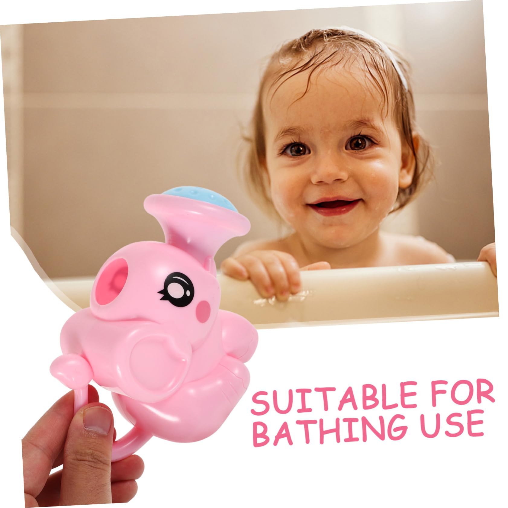 Wakauto 8 Pcs Bath Toys for Toddlers - Water Sprinkler Jug Set, BPA-Free PP Plastic Bathtub Toys for Kids - Fun Bath Time & Outdoor Water Play
