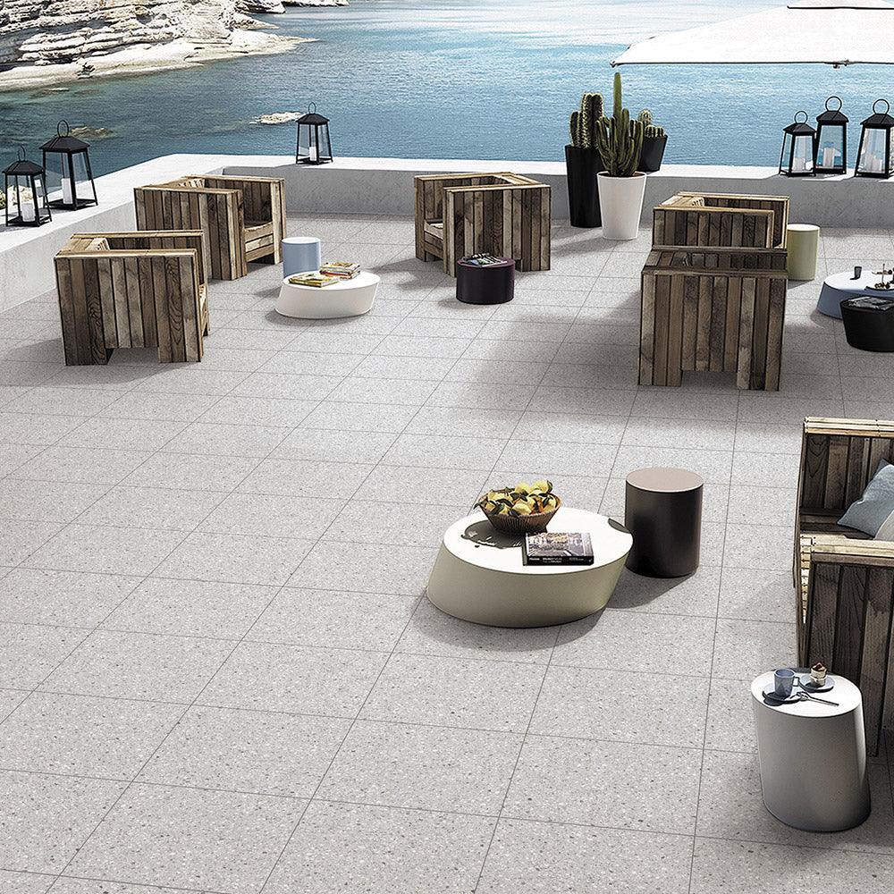 Premium 600x600mm Matte Terrazzo Porcelain Tile - Durable & Stylish Flooring for Living Room, Kitchen, and Bathroom