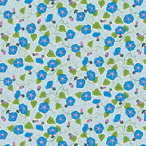 Liberty Lasenby Cotton Postcard From Paradise L01667440B Paradise Vine Blue - Perfect for Home Decor, Scrapbooking & Gift Giving