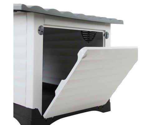 Extra Large Pet Kennel for Dogs - Durable & Spacious Grey Dog Crate for Home, Travel & Outdoor Use