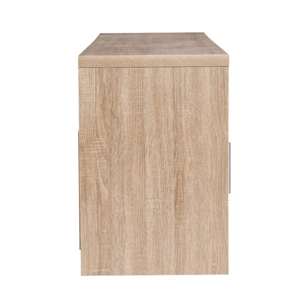 Artiss 140cm Oak TV Stand Entertainment Center - Modern TV Cabinet with Storage for Living Room, Bedroom & Home Theater Setup