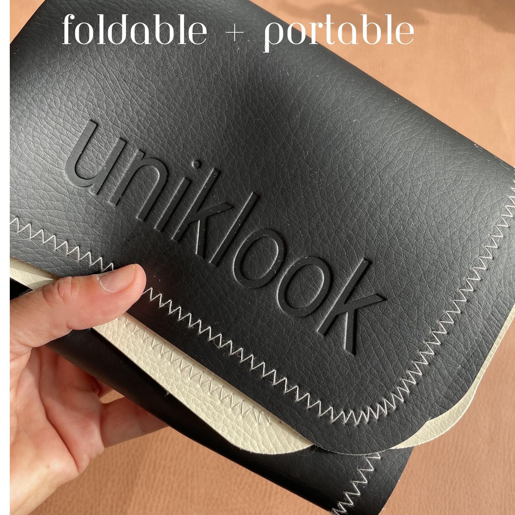 Uniklook Vegan Leather Portable Baby Changing Pad - Waterproof Travel Diaper Changing Mat 16