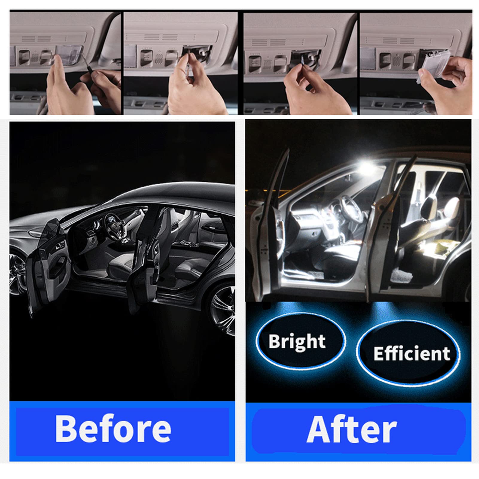 11pcs White LED Interior Light Bulbs for Opel Zafira B 2005-2014 - Canbus Error-Free Glove Box, Trunk & Dome Lights - Upgrade Your Car Lighting for Night Driving & Interior Ambience