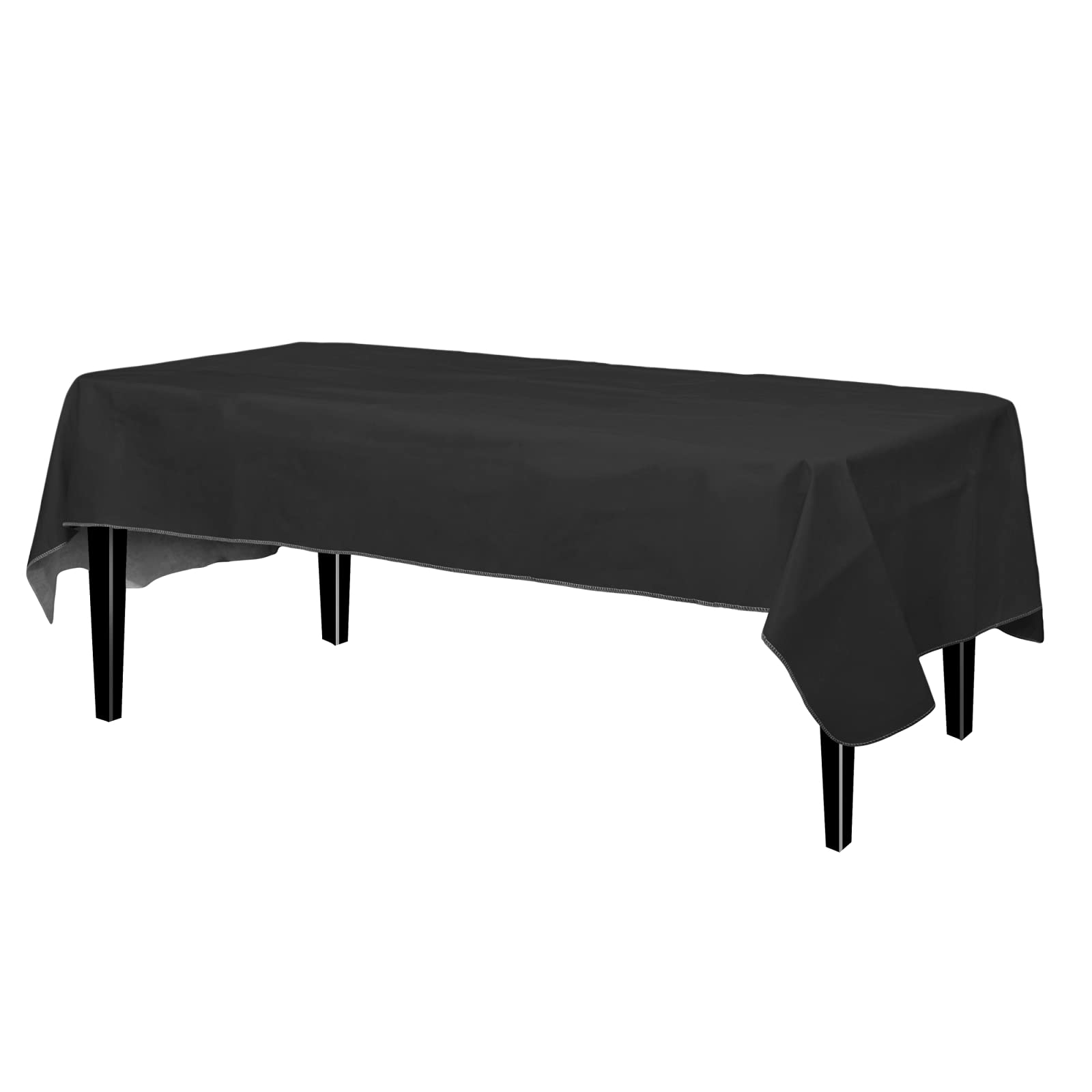 Premium 3-Pack Flannel Backed Vinyl Tablecloths - Waterproof Rectangle & Round Table Covers (Solid Colors) - Perfect for Dining Room, Kitchen, Parties & Outdoor Events