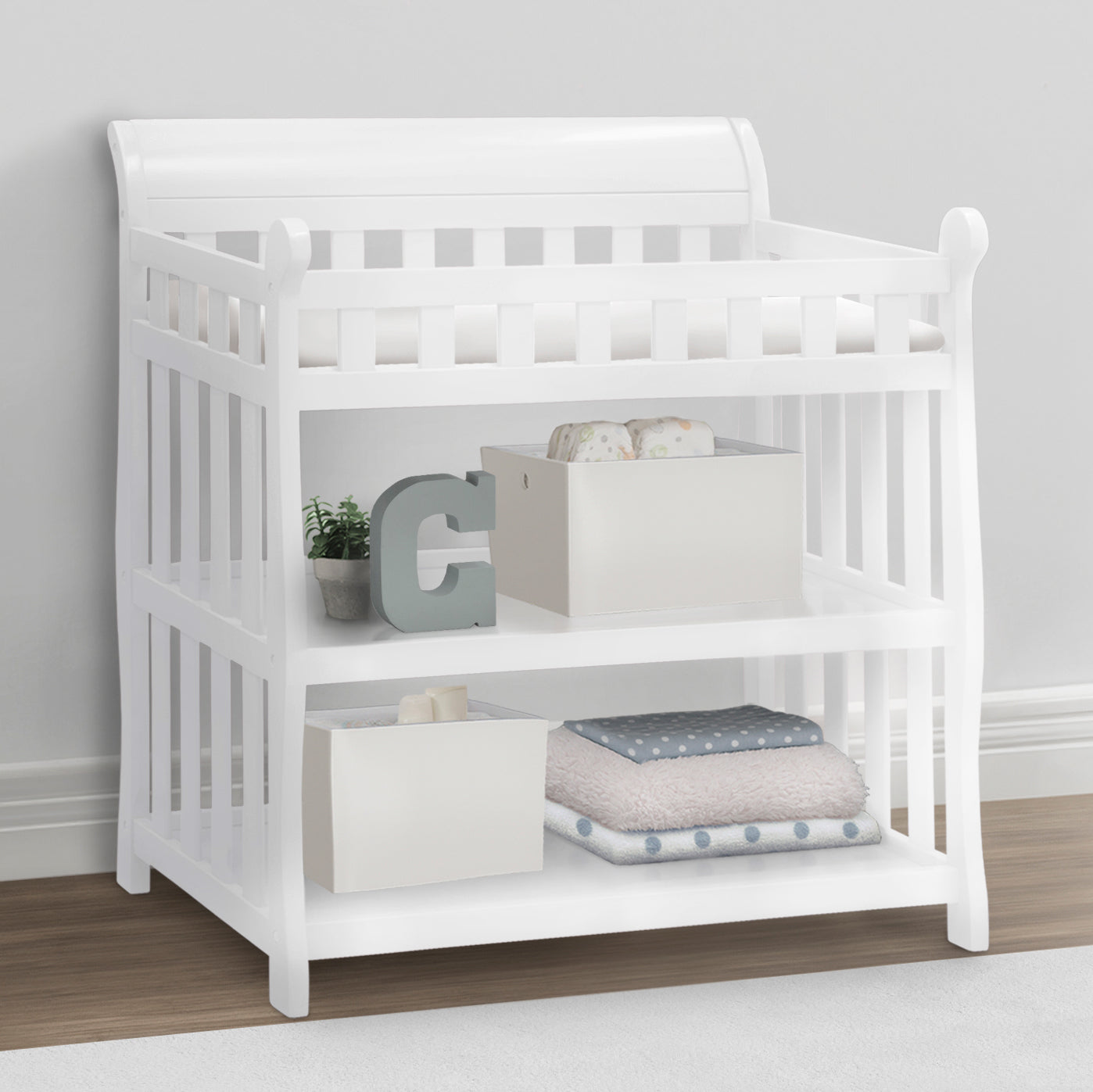 Eclipse Baby Changing Table - Sturdy & Safe Diaper Station for Nursery, Bedroom, or Bathroom | Perfect for Newborns & Toddlers