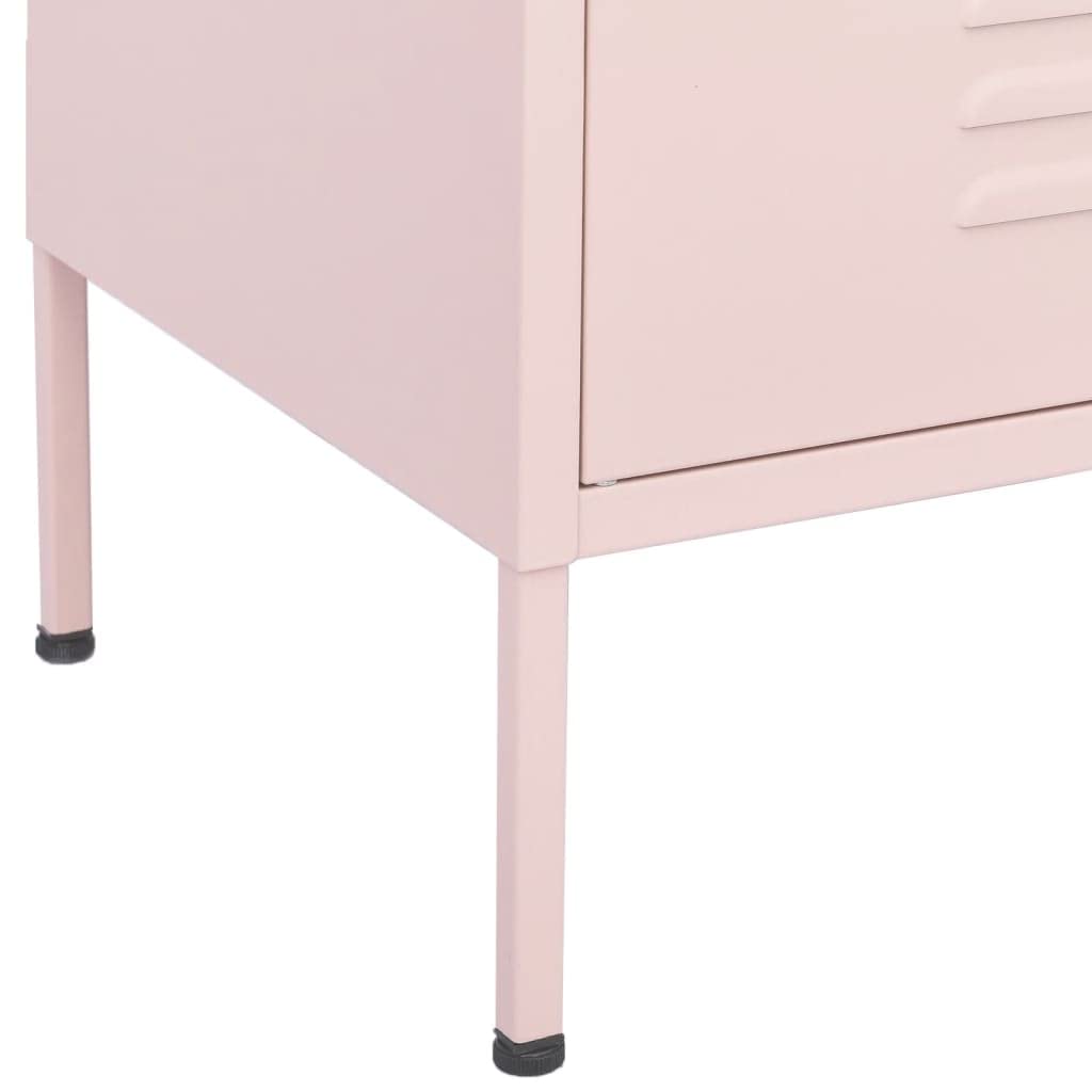 Pink Metal Storage Cabinet 31.5