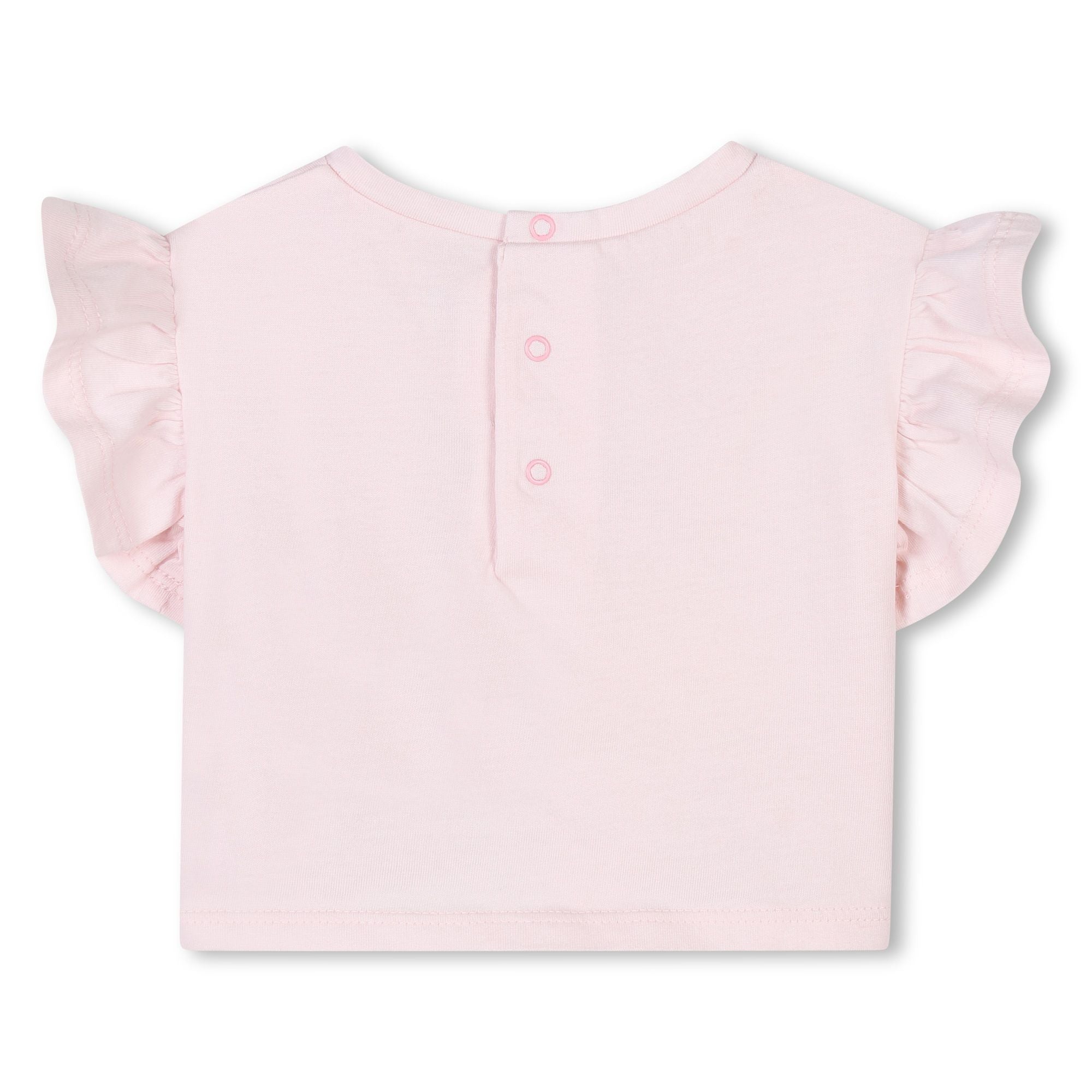 Billieblush Women's White Pale Pink T-Shirt and Shorts Set - Casual Summer Outfit for Beach, Travel & Lounge Wear