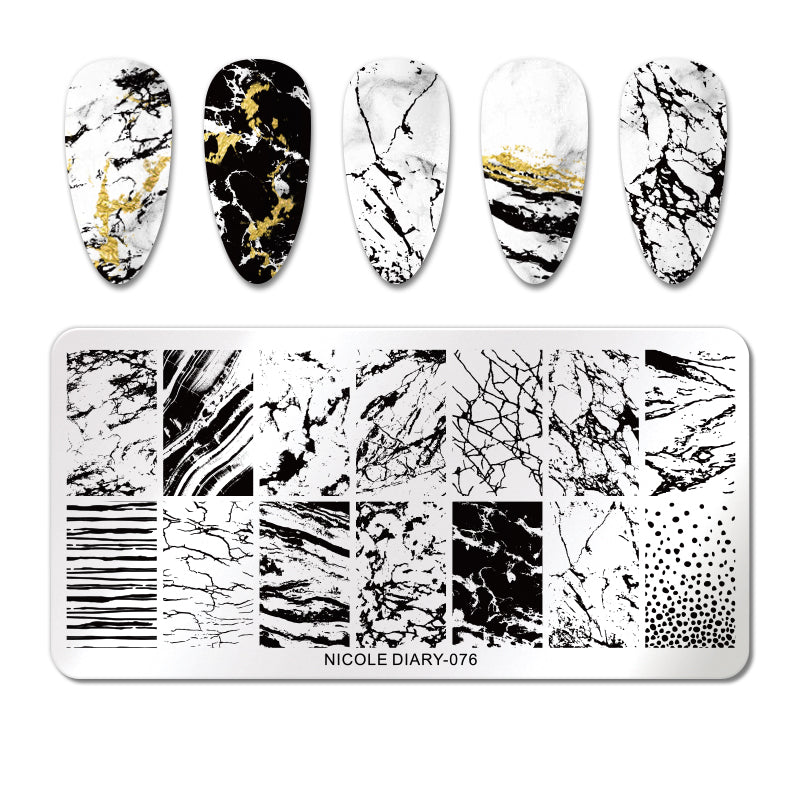 Nicole Diary Nail Stamping Plates Kit - Professional Nail Art Design Templates for DIY Manicure at Home, Salon & Party Use