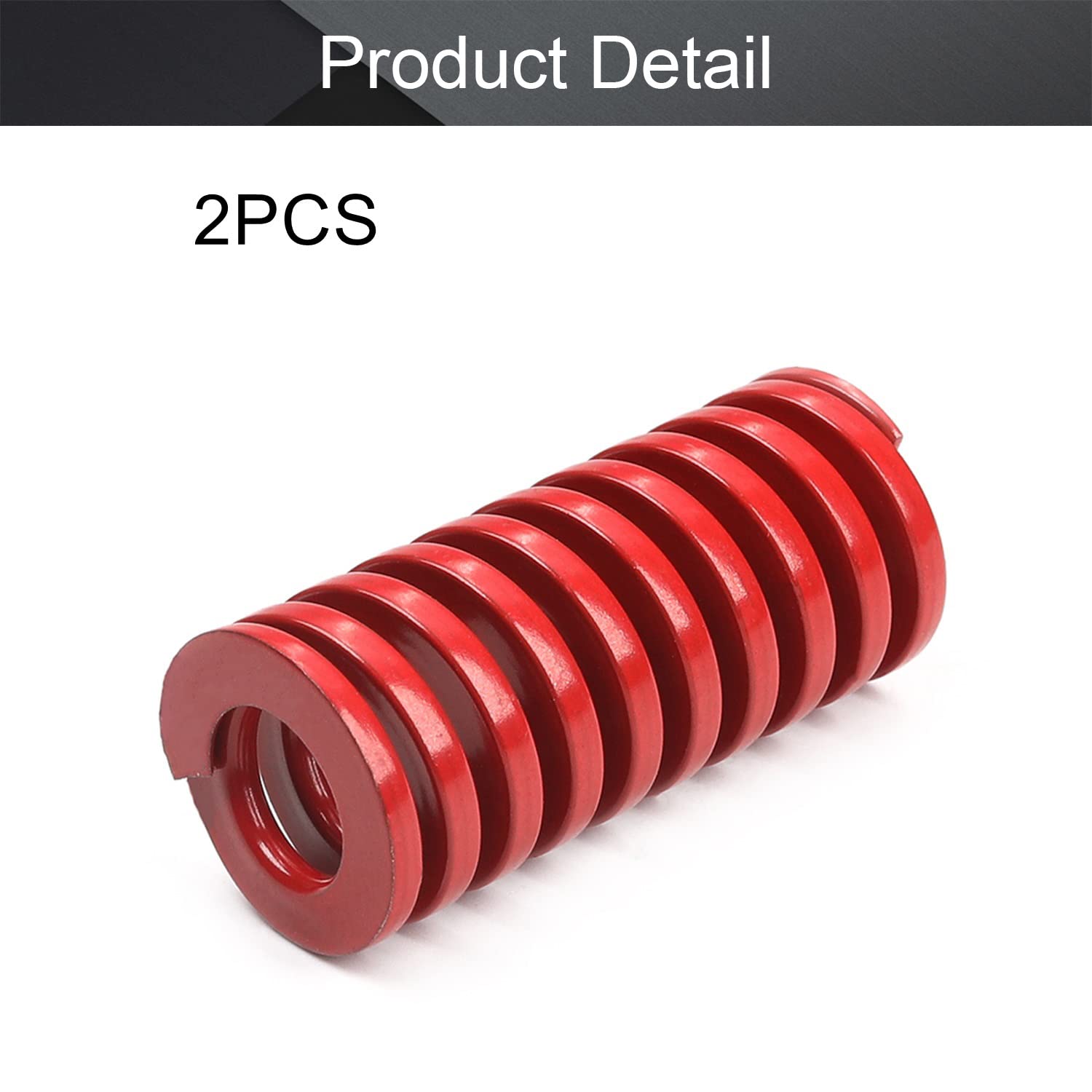 MroMax 3D Printer Die Spring - 10mm OD, 20mm Long Medium Load Compression Mold Spring for Creality Ender 3/5, Electric Parts, Red (2PCS) - Perfect for 3D Printer Maintenance & Bed Leveling