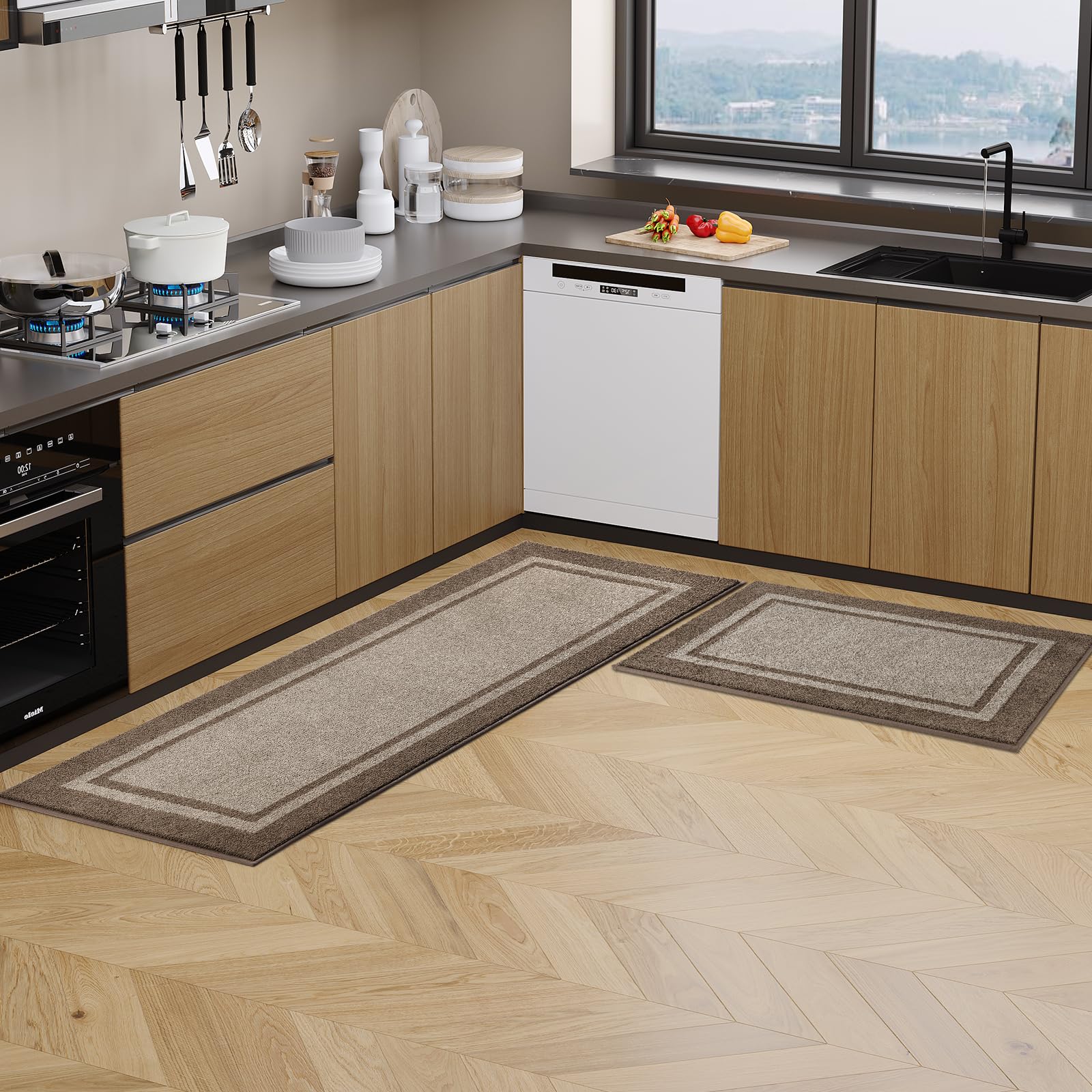 Non-Slip Kitchen Rugs Set (24