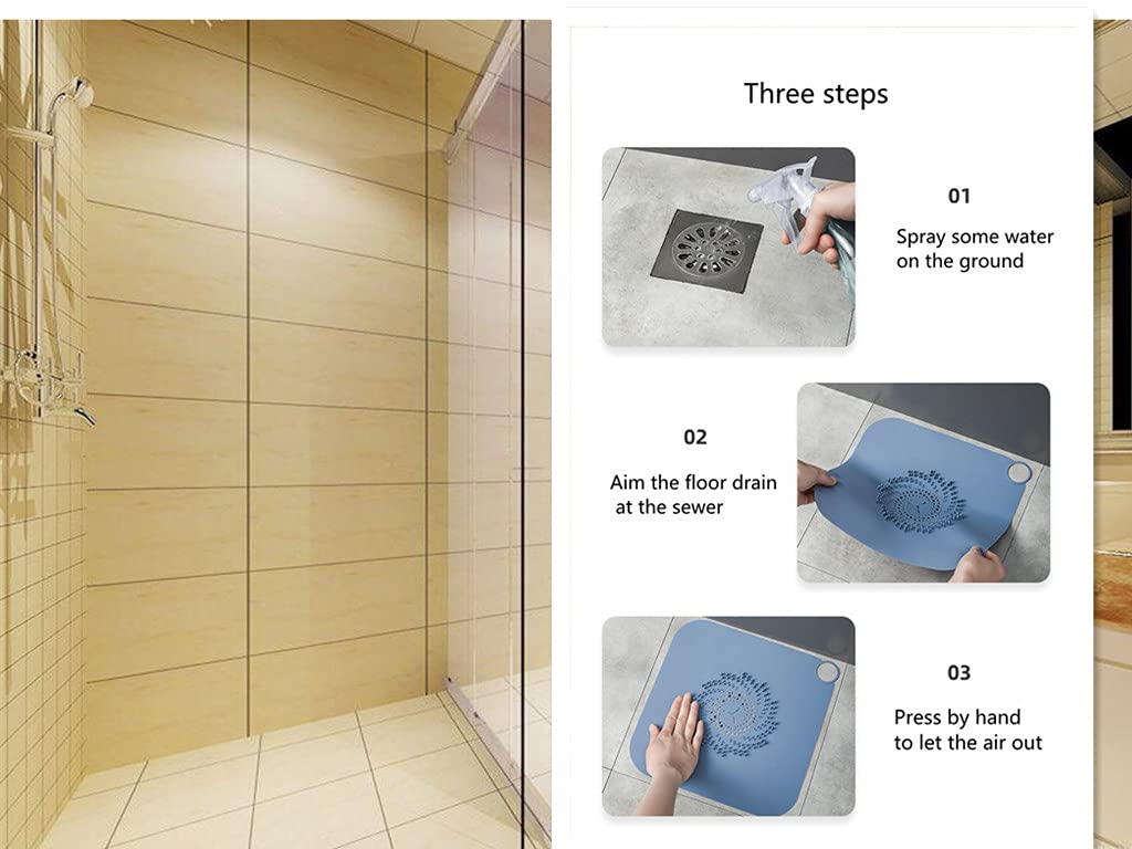 Juliyeh Silicone Shower Hair Catcher - Bath Drain Strainer & Protector for Clog Prevention, Black - Perfect for Bathroom, Sink & Tub Drain Covers